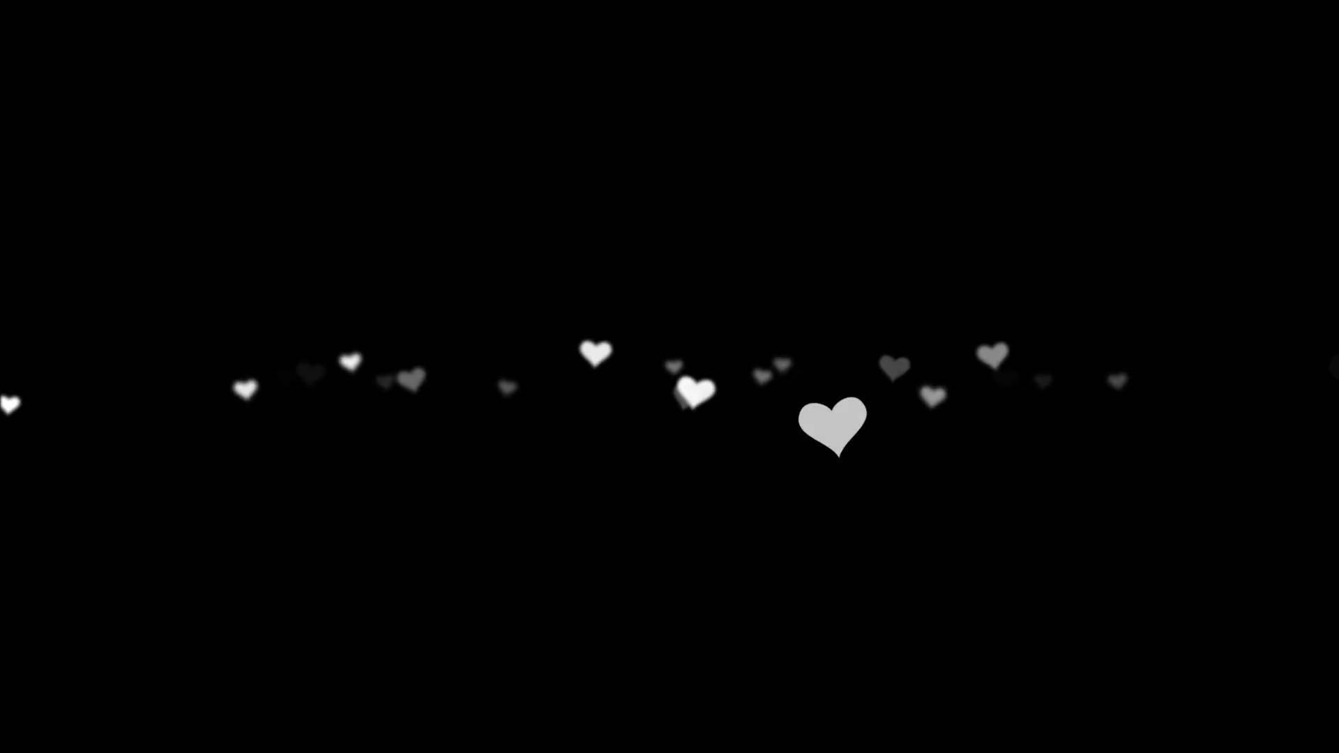 Dark Heart, glowing white hearts, deep black void, Full HD Desktop Wallpaper