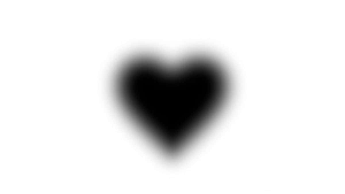 black heart, blurred, white background, SD Desktop Wallpaper