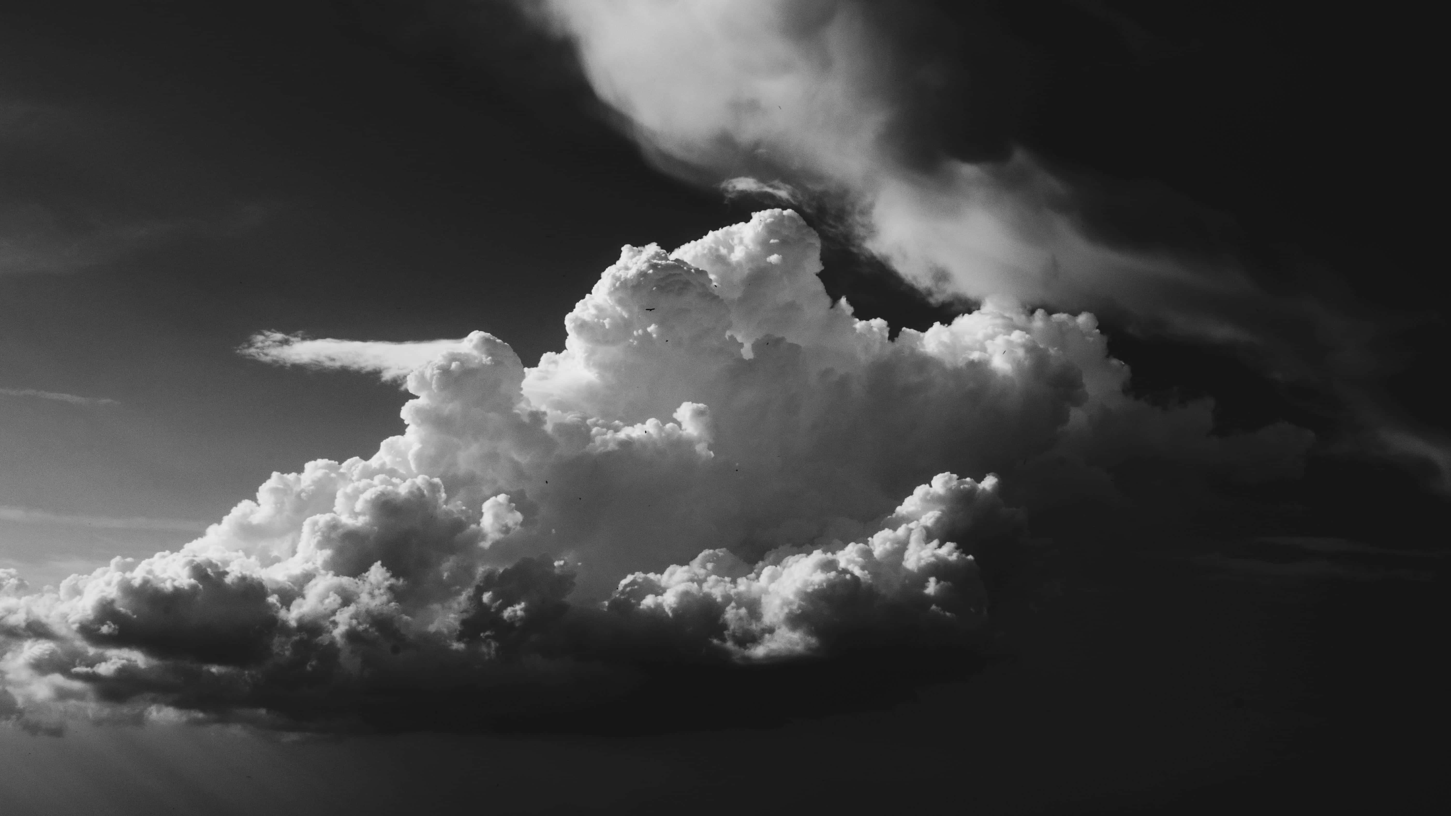 Dark Heaven, monochrome, cloud formation, 5K Desktop Wallpaper