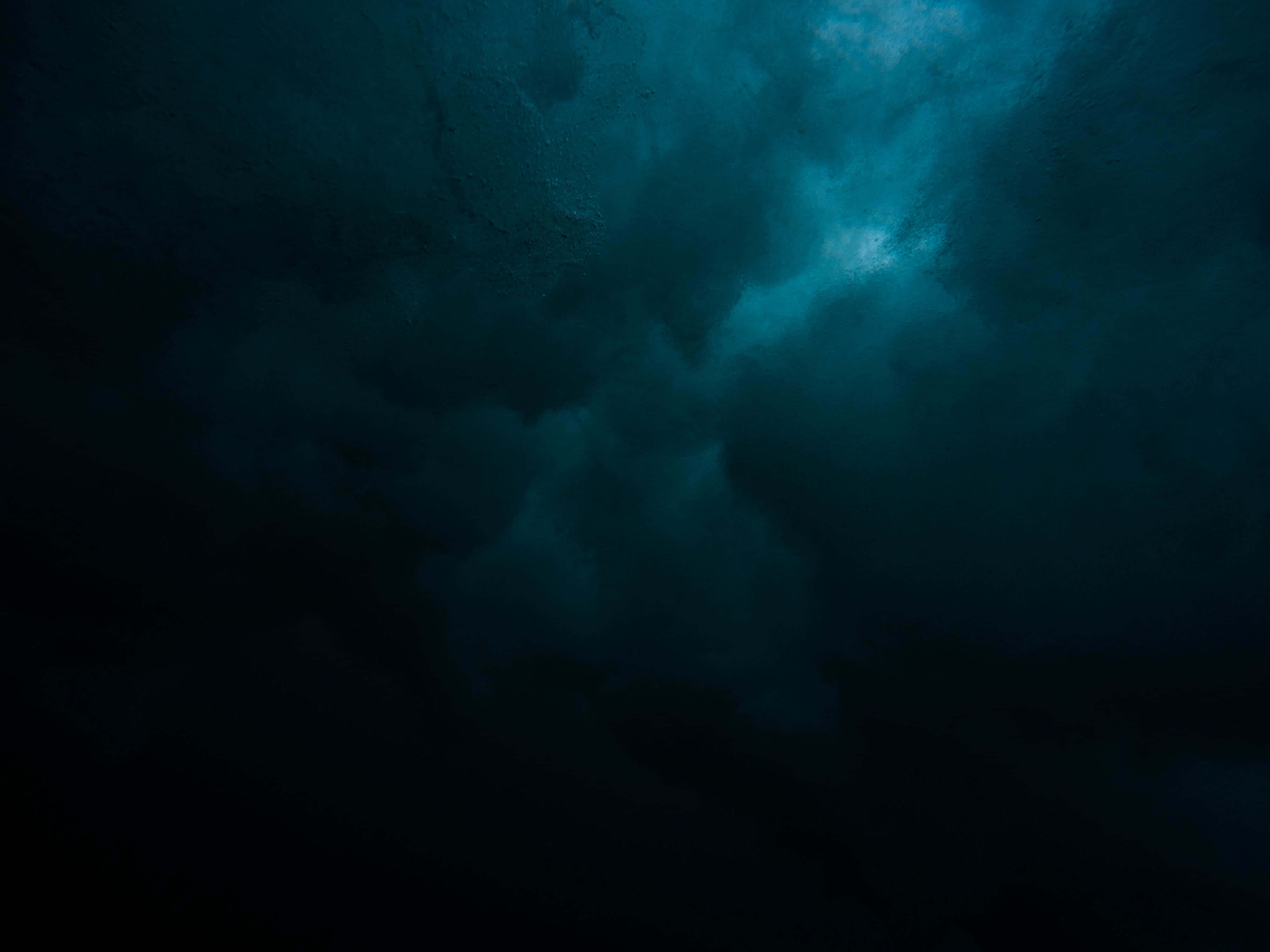 Dark Heaven, deep teal, underwater scene, 4K Desktop Wallpaper