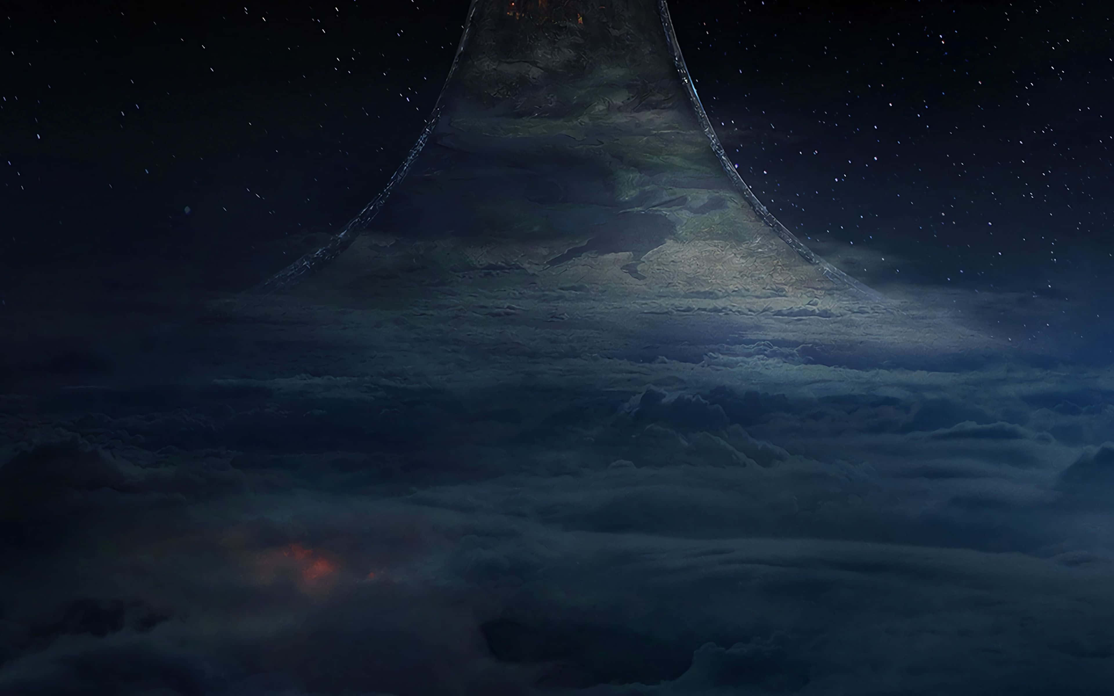 Dark Heaven, cosmic mountain, starry night sky, 4K Desktop Wallpaper