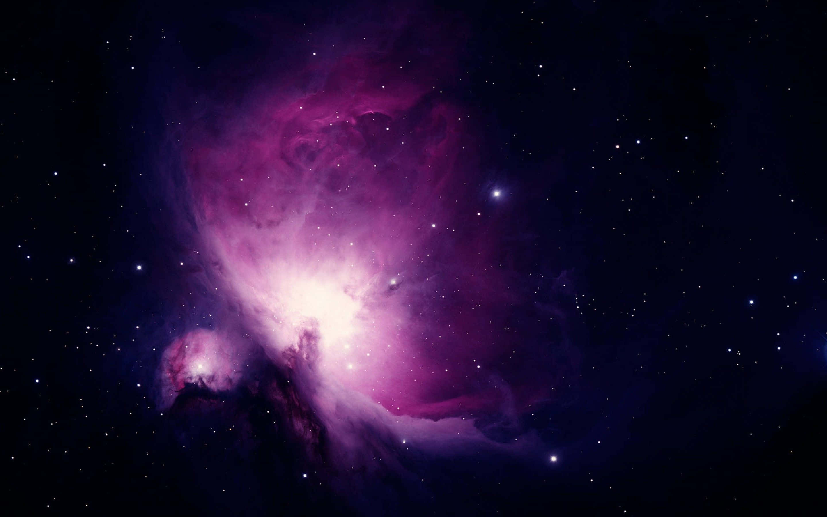 Dark Galaxy, purple nebula, pink nebula, 2K Desktop Wallpaper