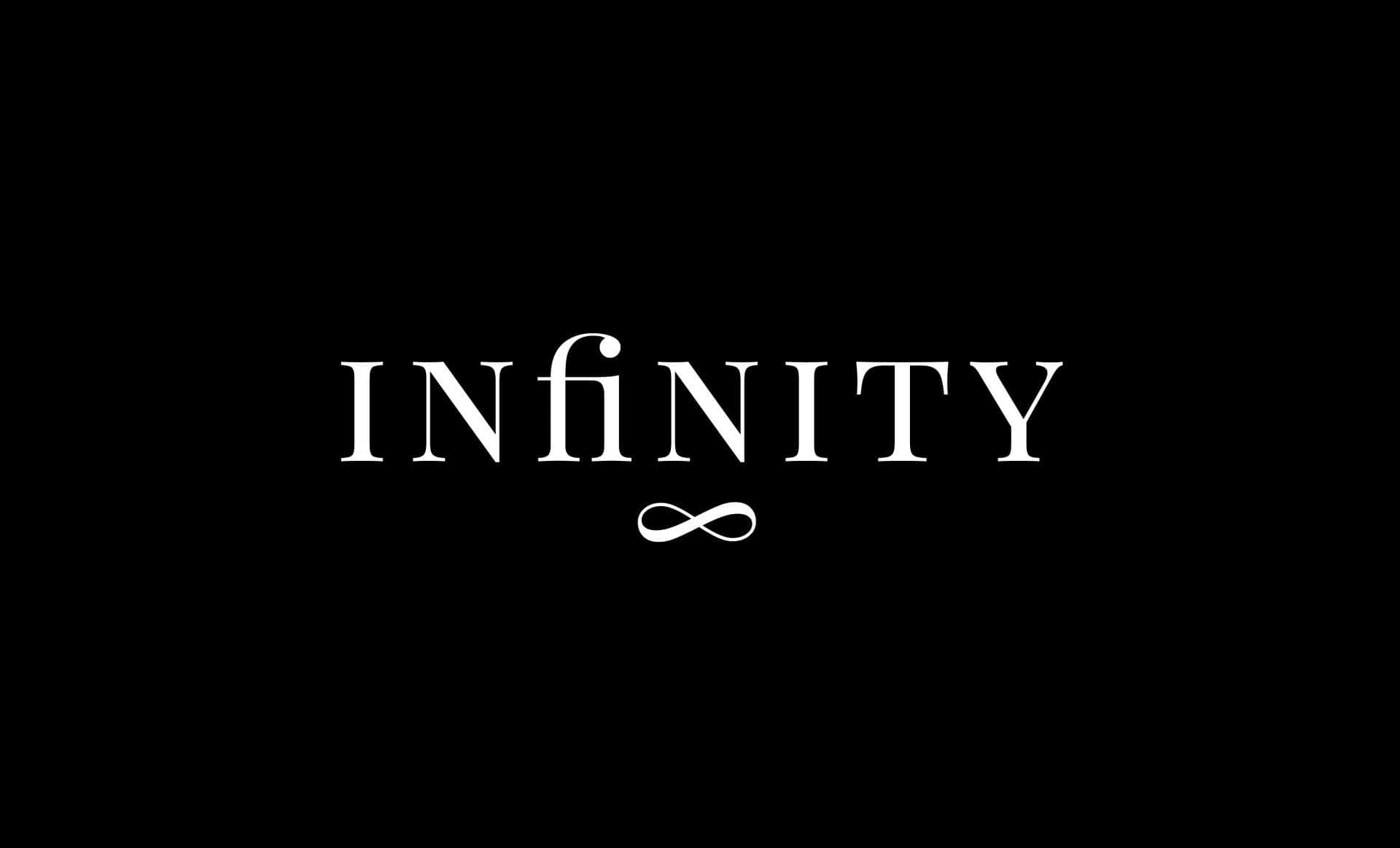 Dark Infinity, infinity, white serif font, Full HD Desktop Wallpaper