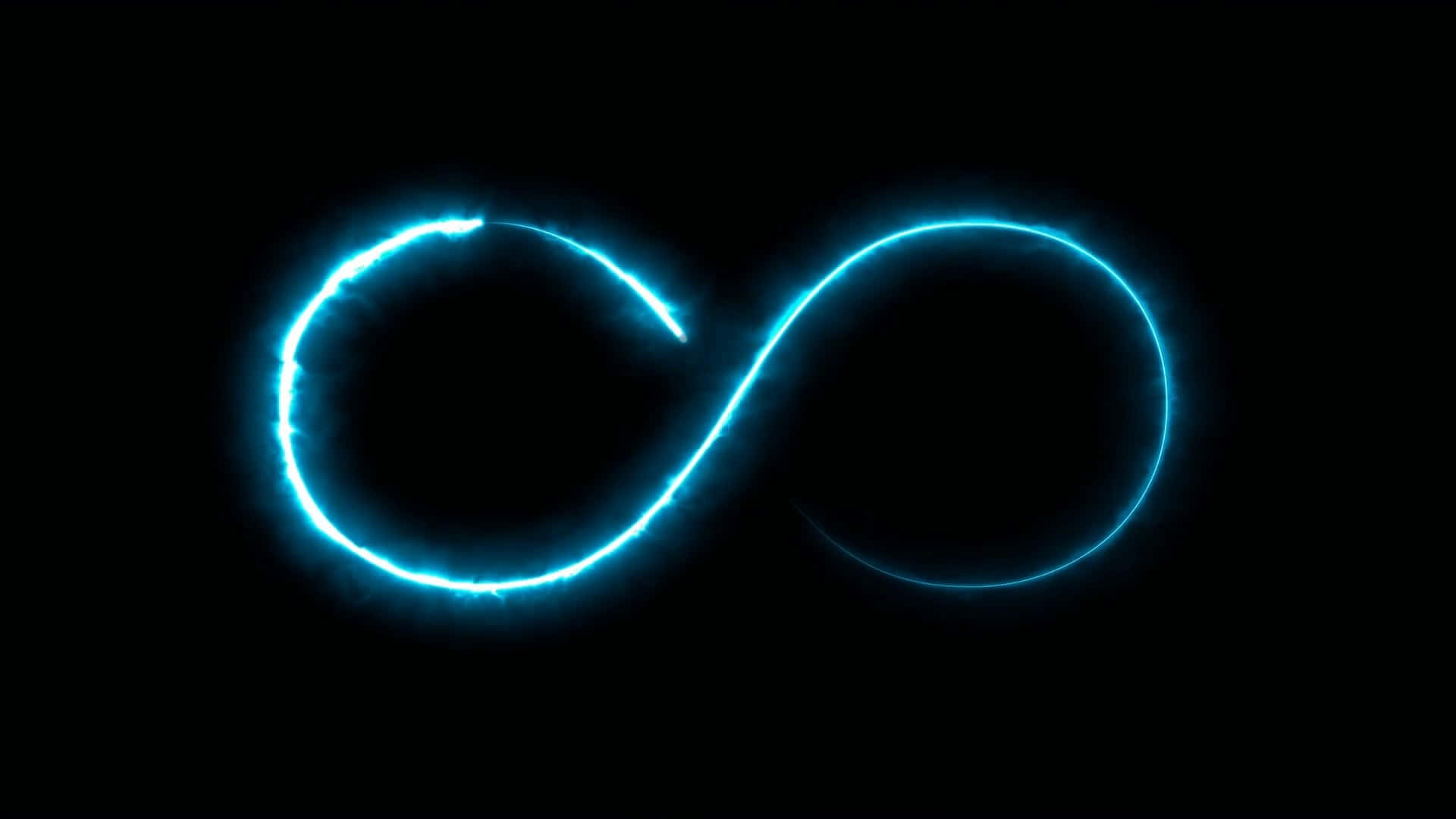 Dark Infinity, infinity symbol, glowing blue, Full HD Desktop Wallpaper