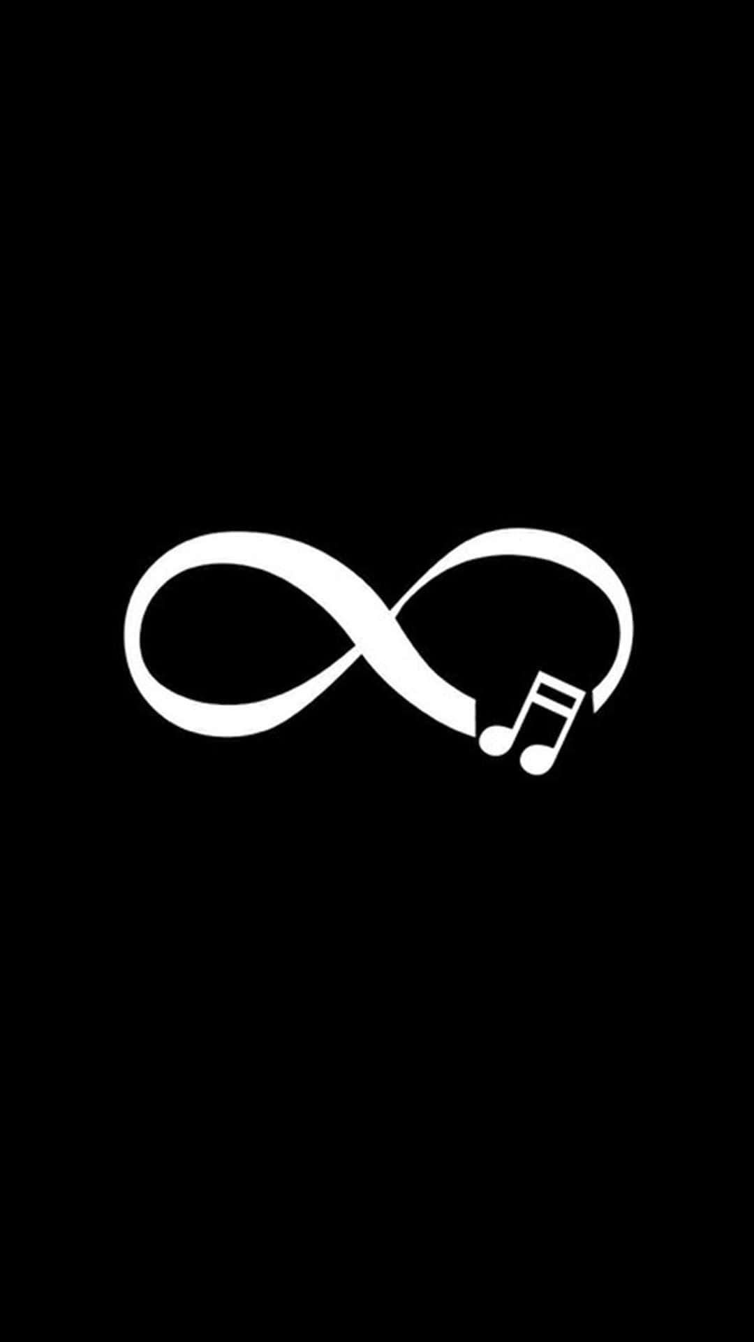 Dark Infinity, infinity symbol, musical note, Full HD Phone Wallpaper