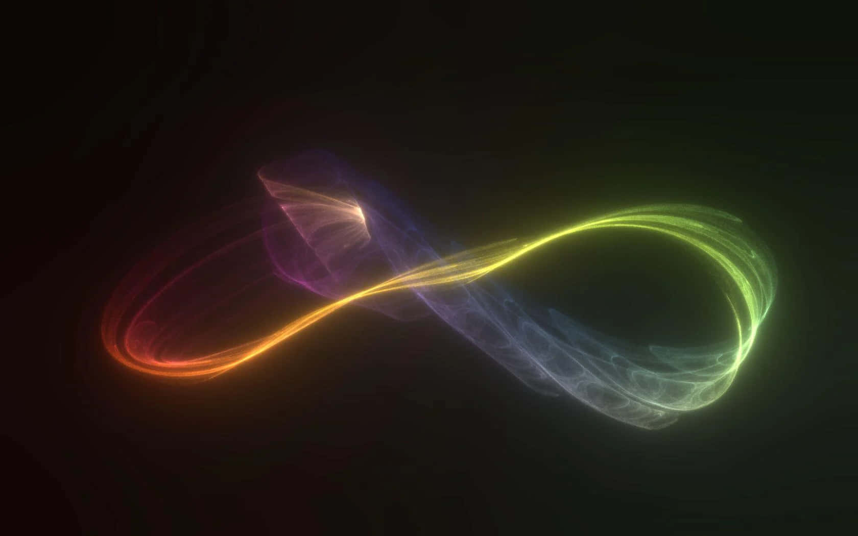 Dark Infinity, infinity symbol, rainbow hues, HD Desktop Wallpaper