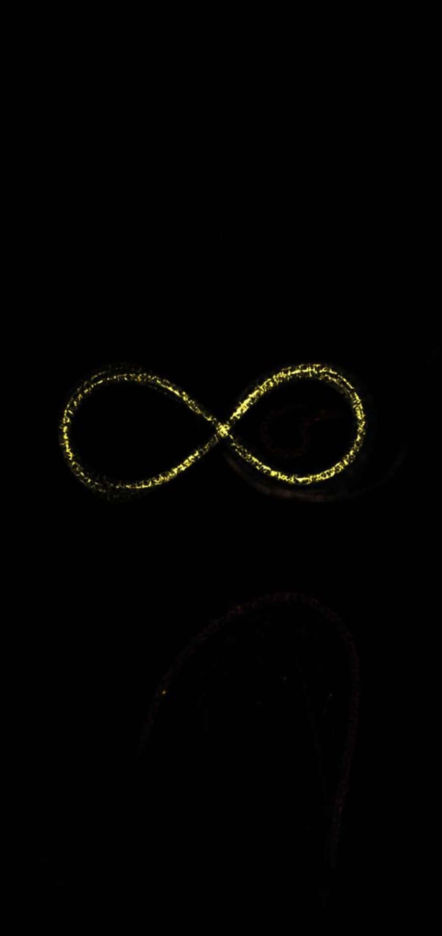 Dark Infinity, golden infinity symbol, pure black background, HD Phone Wallpaper