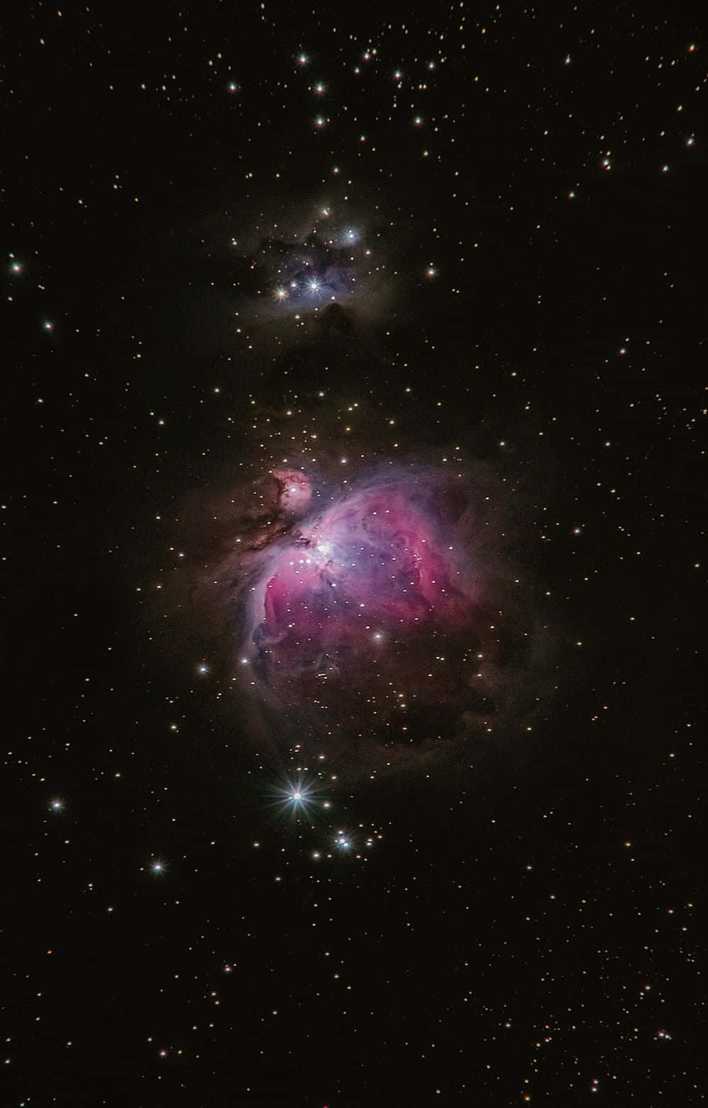 Dark Galaxy, pink nebula, purple nebula, HD Phone Wallpaper