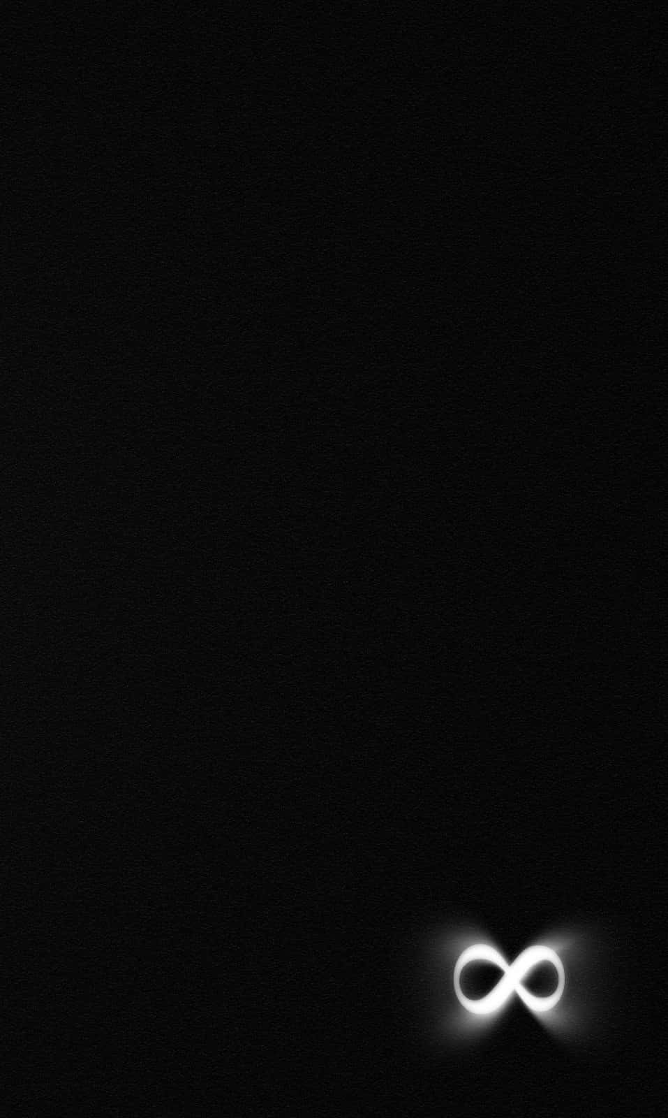 Dark Infinity, infinity symbol, glowing white, HD Phone Wallpaper