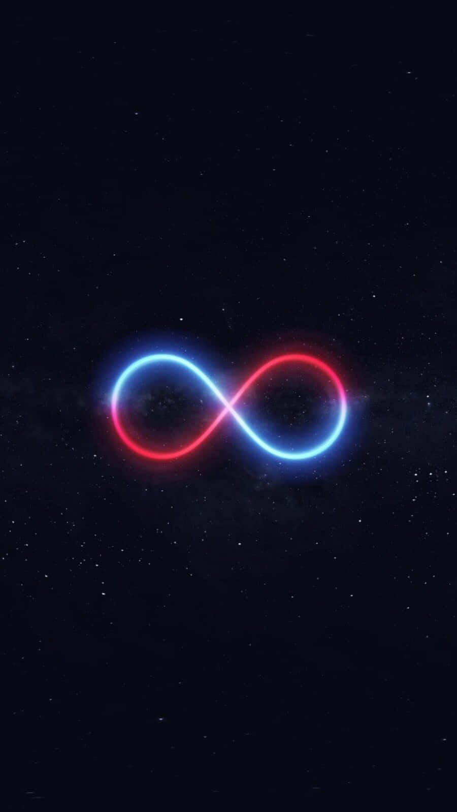 Dark Infinity, infinity symbol, glowing red, HD Phone Wallpaper