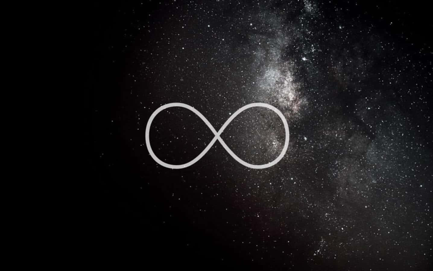Dark Infinity, infinity symbol, starry night sky, HD Desktop Wallpaper