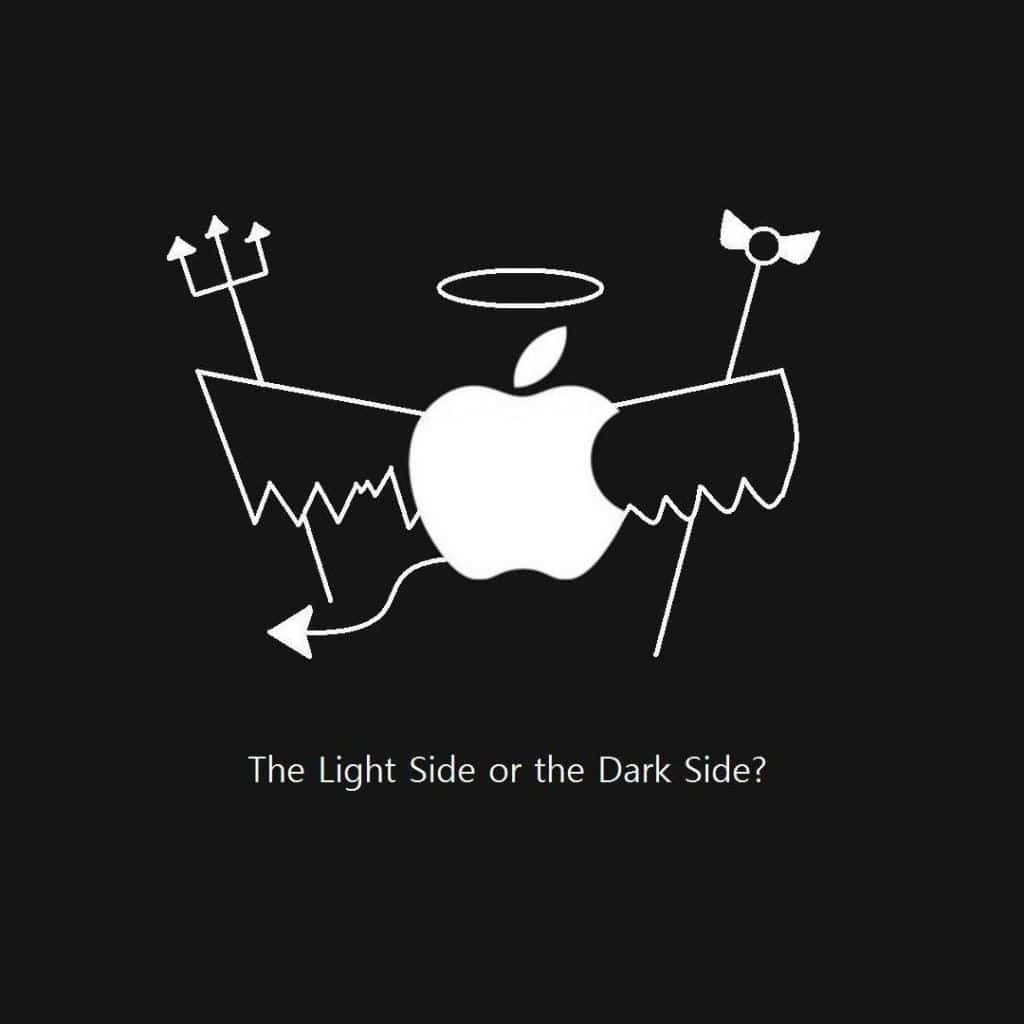 Dark iPad, apple, angel wings, SD Desktop Wallpaper