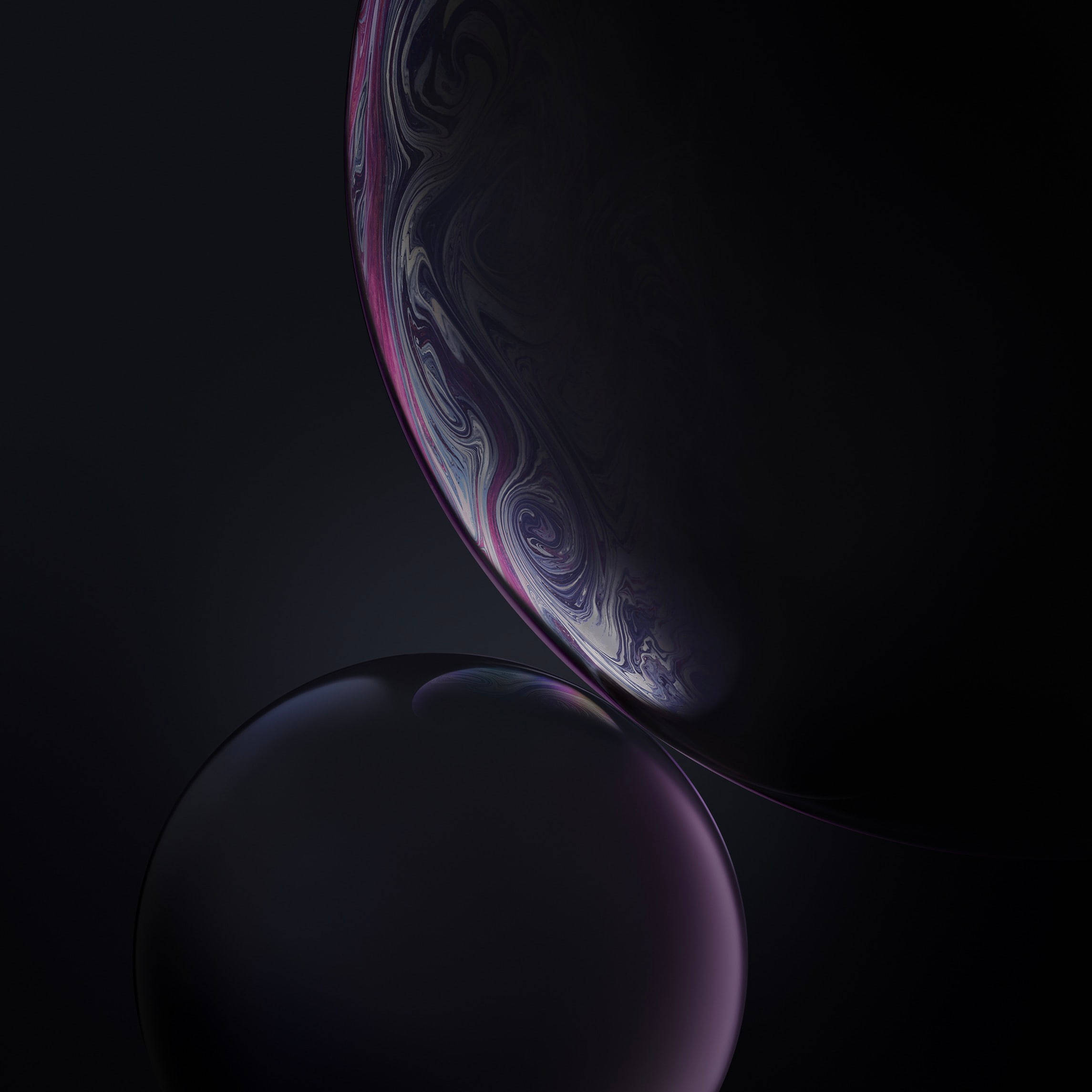 iPhone 12, Stock Dark Violet, glossy spheres, Full HD Desktop Wallpaper