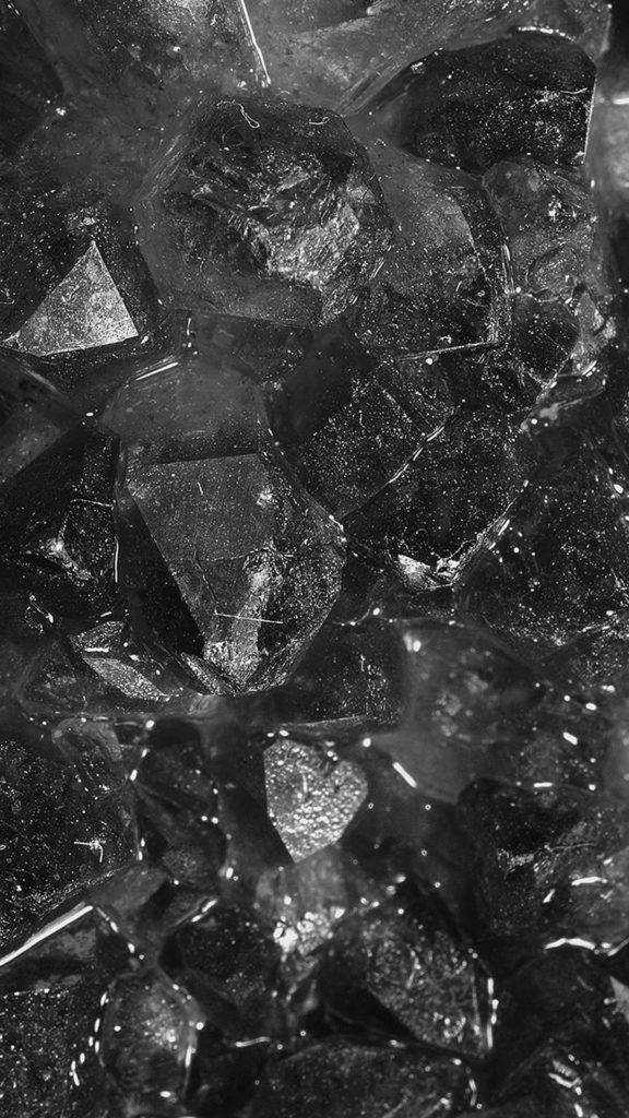 iPhone 7, shattered glass fragments, monochrome shot, SD Phone Wallpaper