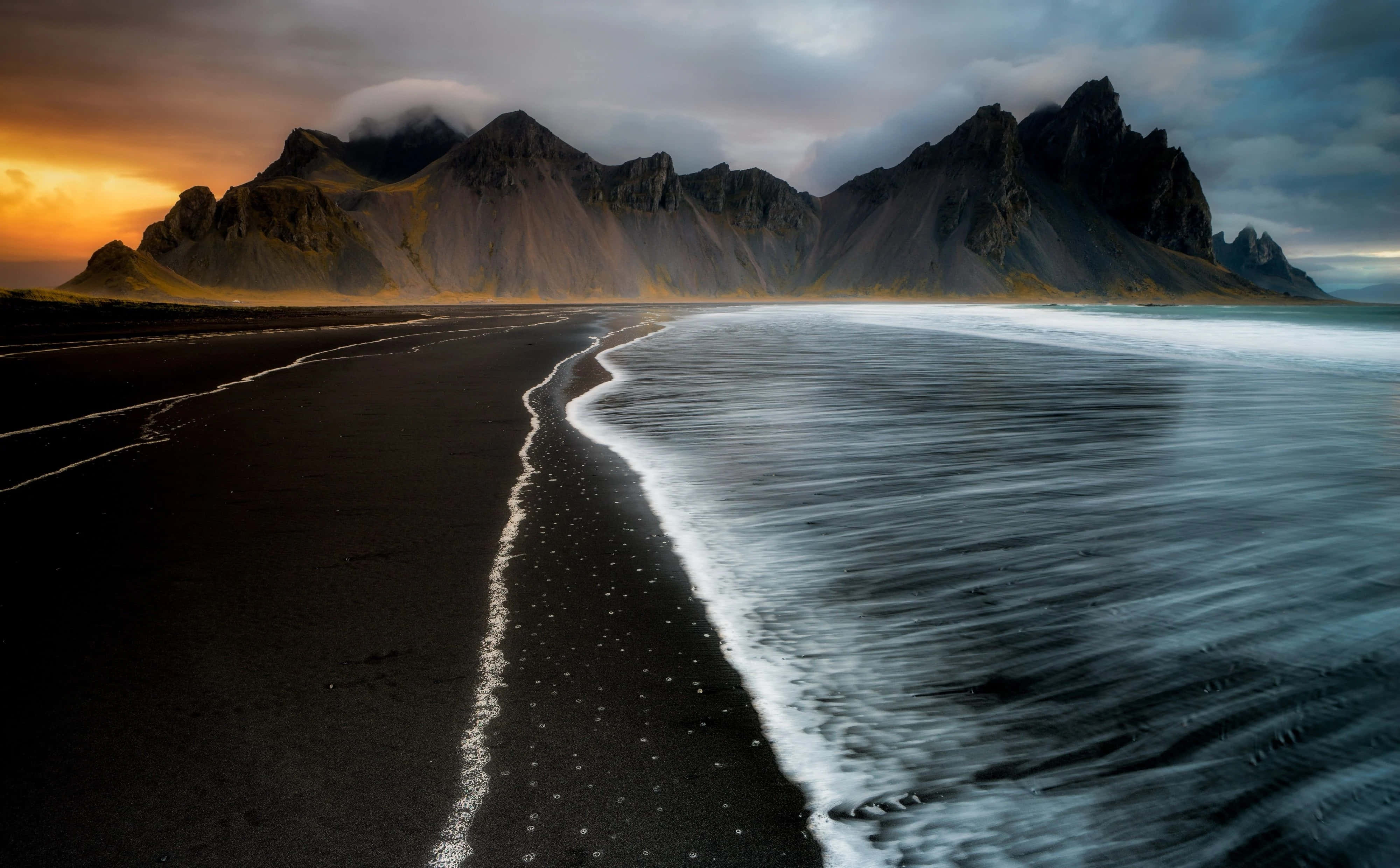 Dark Island 4000 x 2481, moonlit ocean, black sand beach, 4K Desktop Wallpaper