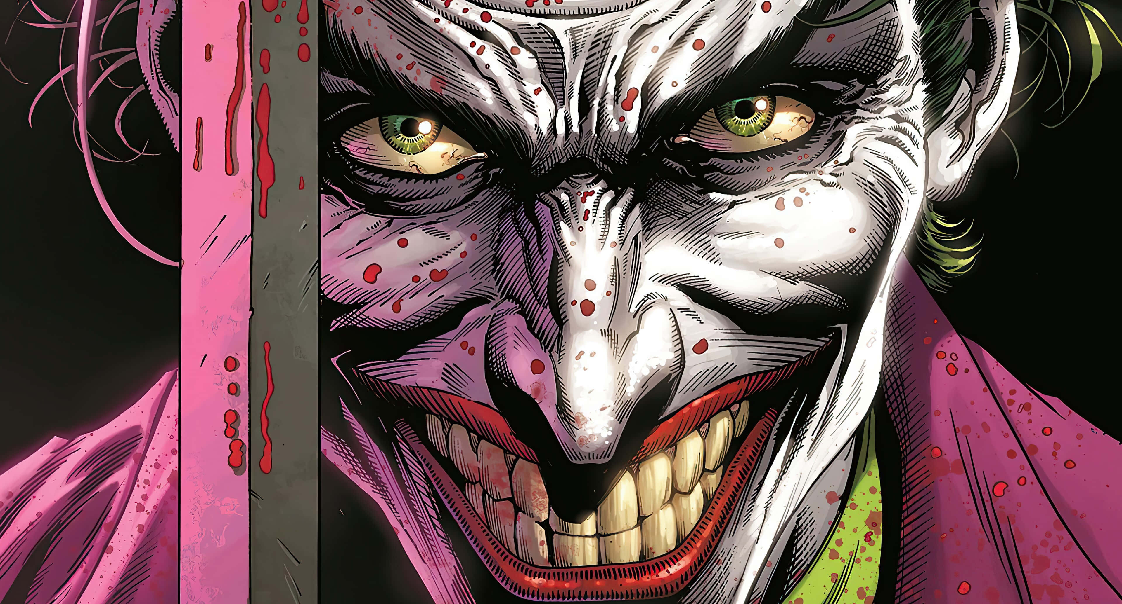 Dark Joker, Joker, blood splatters, 4K Desktop Wallpaper