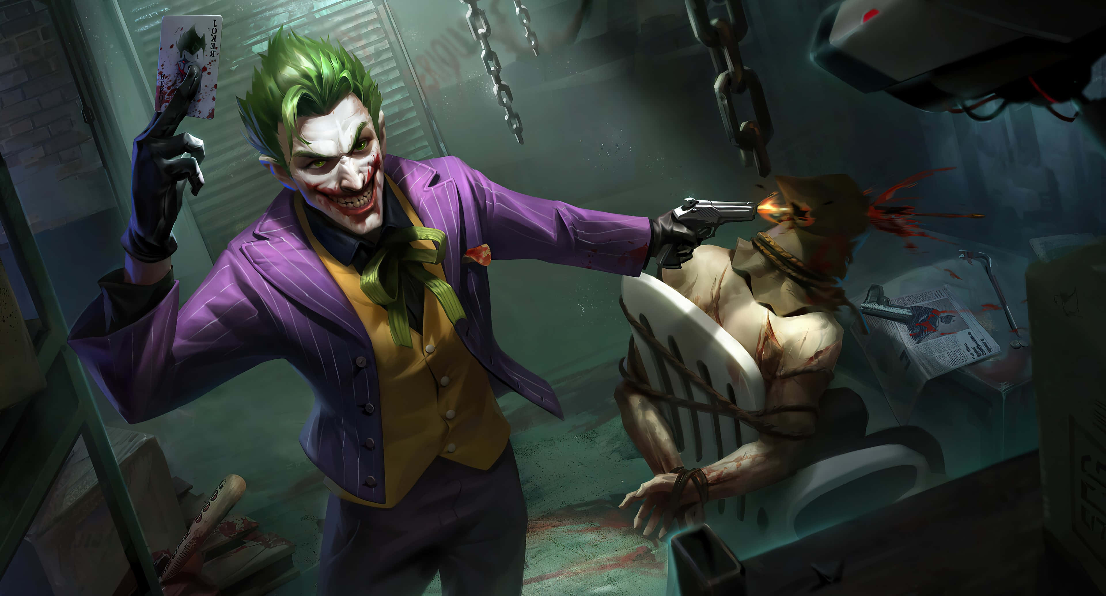 Dark Joker, Joker, purple suit, 4K Desktop Wallpaper