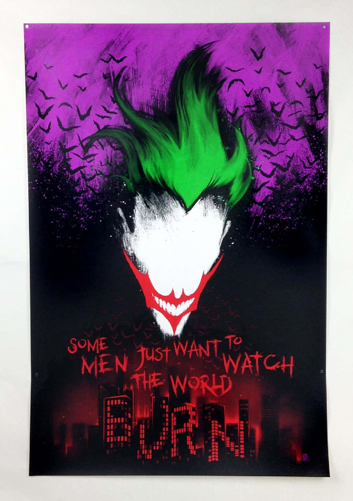 Dark Joker, green hair, red grin, HD Phone Wallpaper