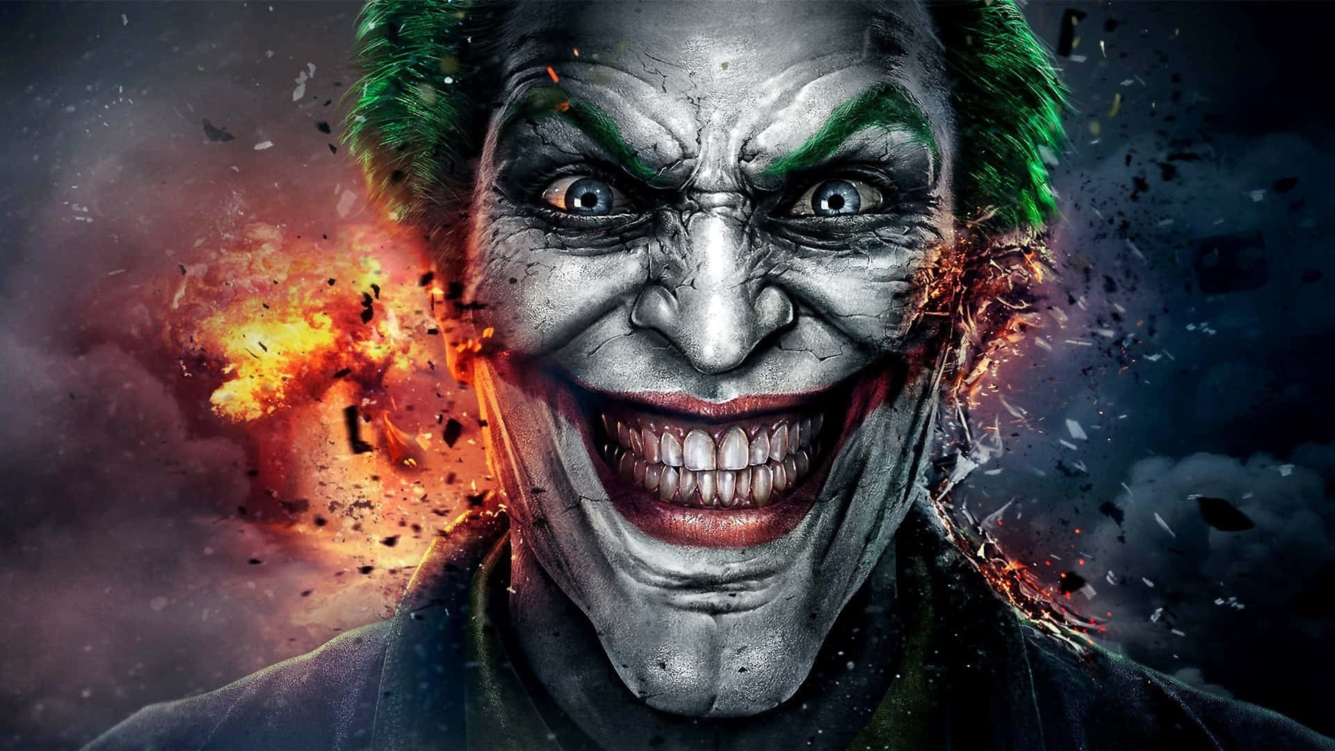 Dark Joker, Joker, green hair, Full HD Desktop Wallpaper