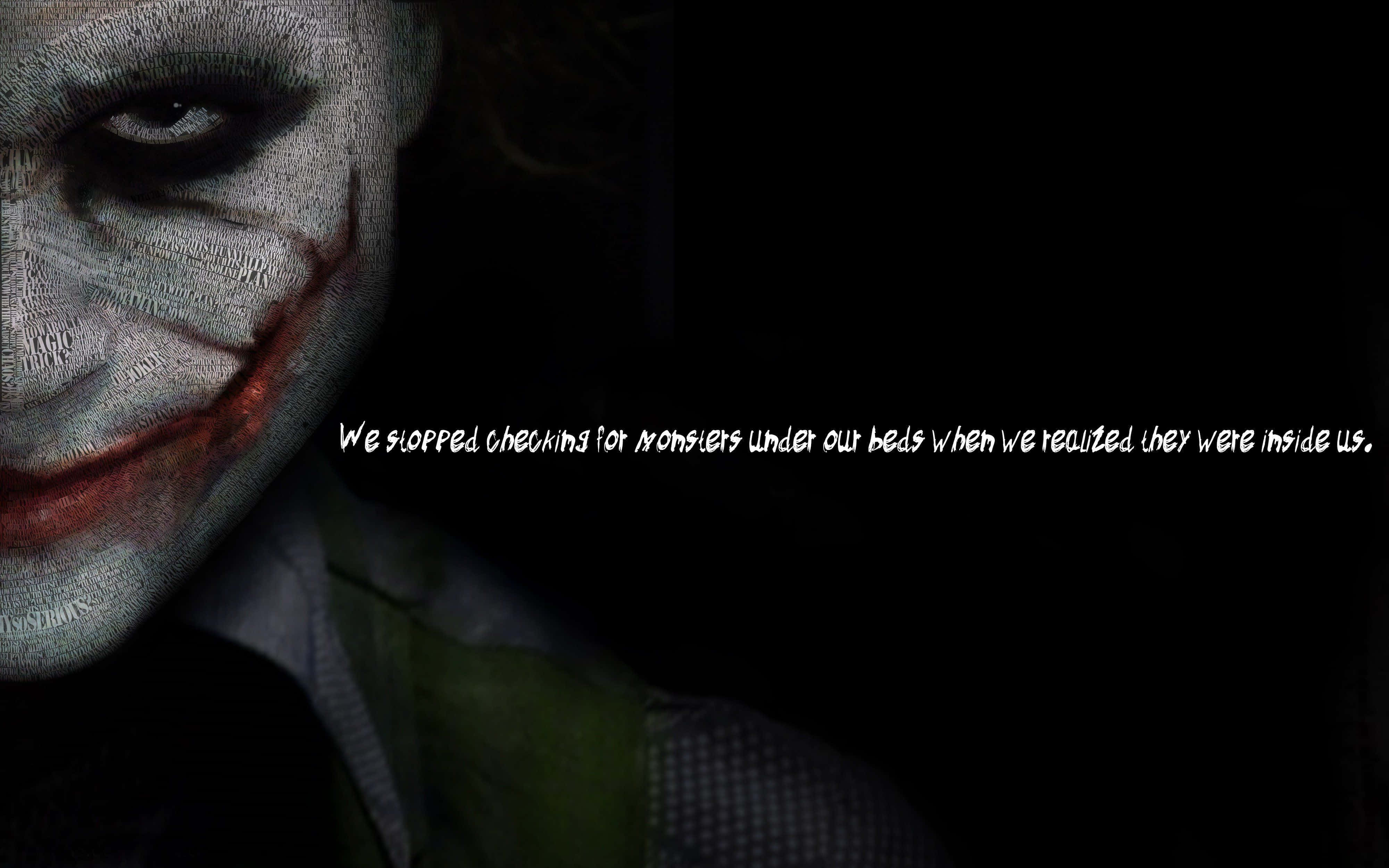 Joker, red smile, dark background, 4K Desktop Wallpaper