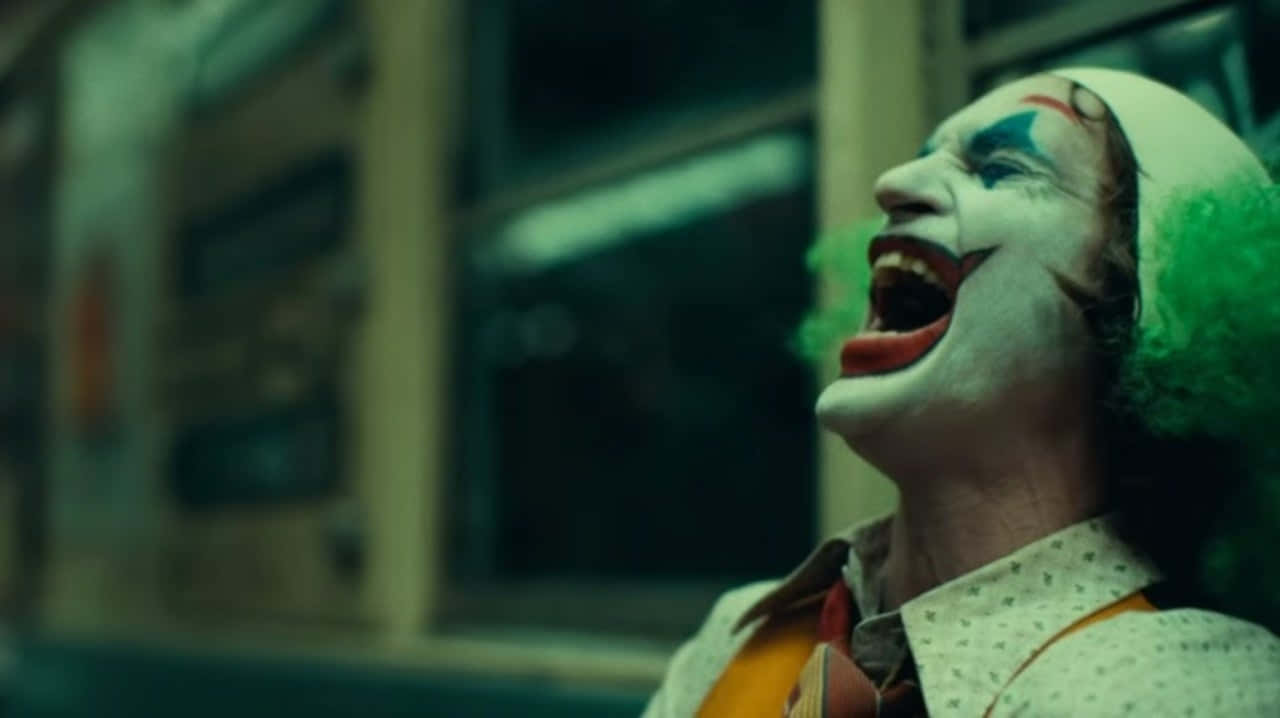 Joker, green hair, white face paint, HD Desktop Wallpaper