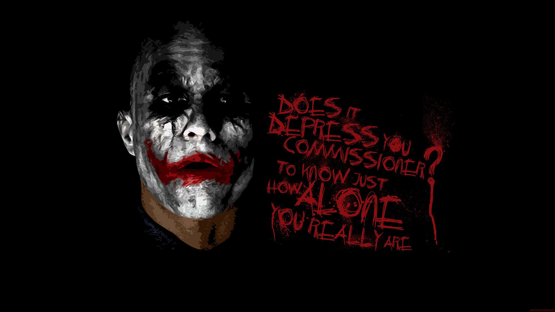 Dark Joker, Joker, black background, Full HD Desktop Wallpaper