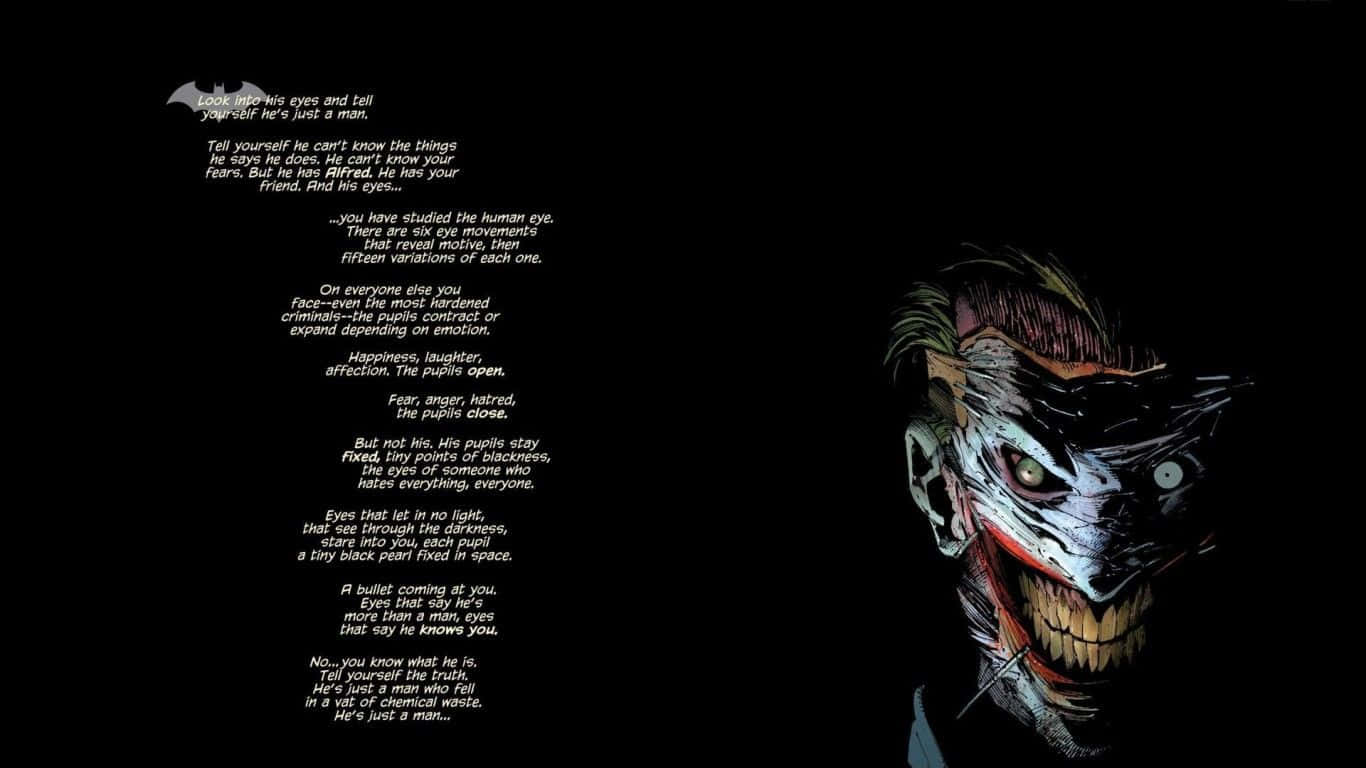 Joker, wide grin, glowing eyes, HD Desktop Wallpaper