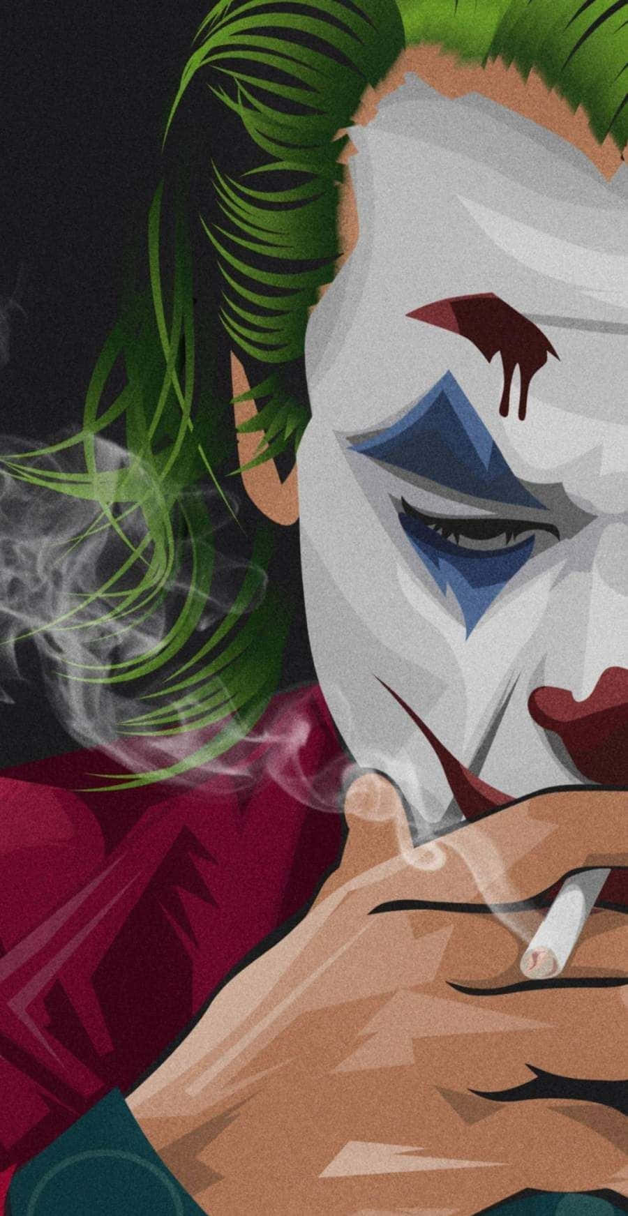 Joker, green hair, white face paint, HD Phone Wallpaper