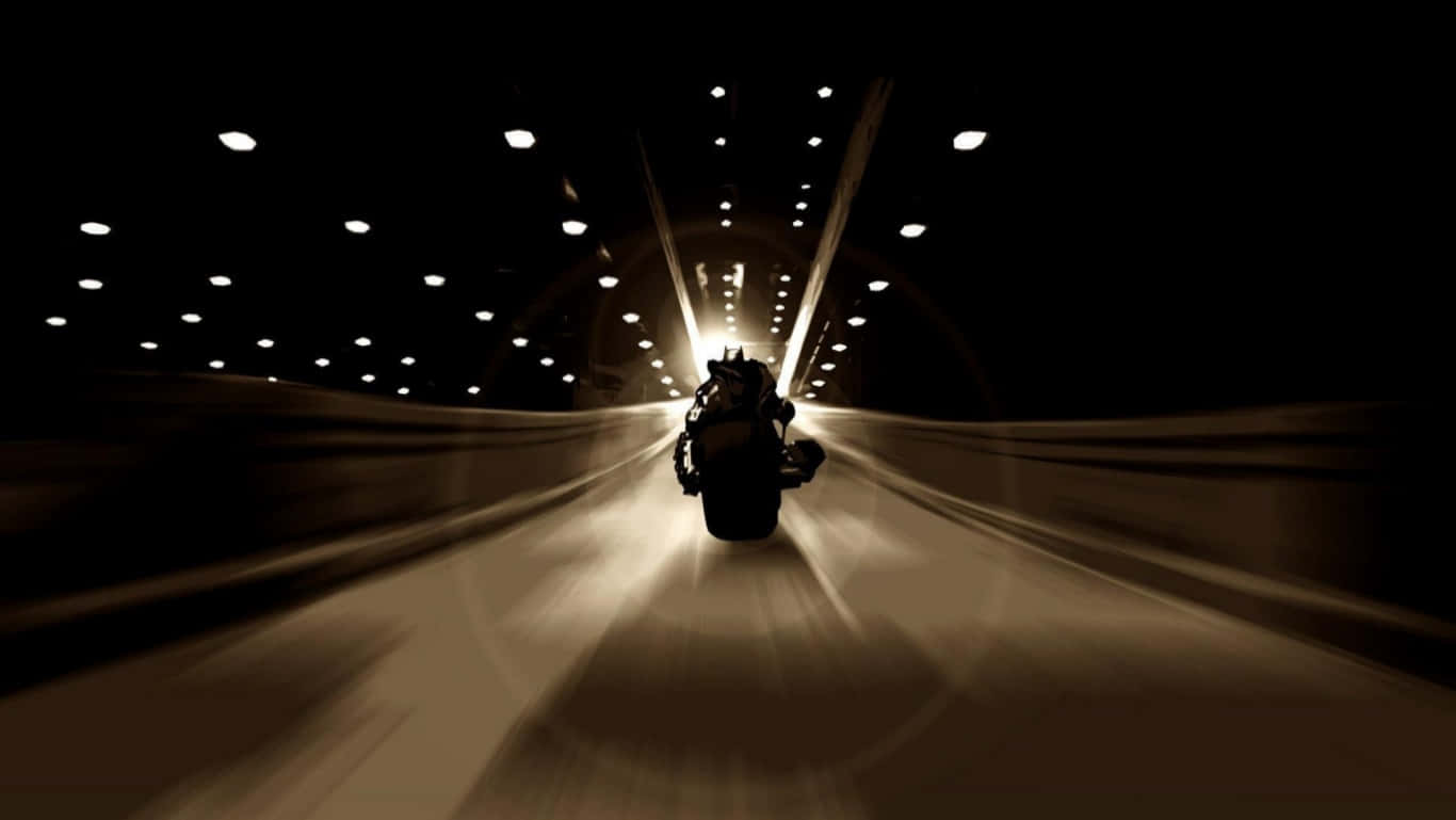 Dark Knight HD, motorcycle, dark tunnel, HD Desktop Wallpaper