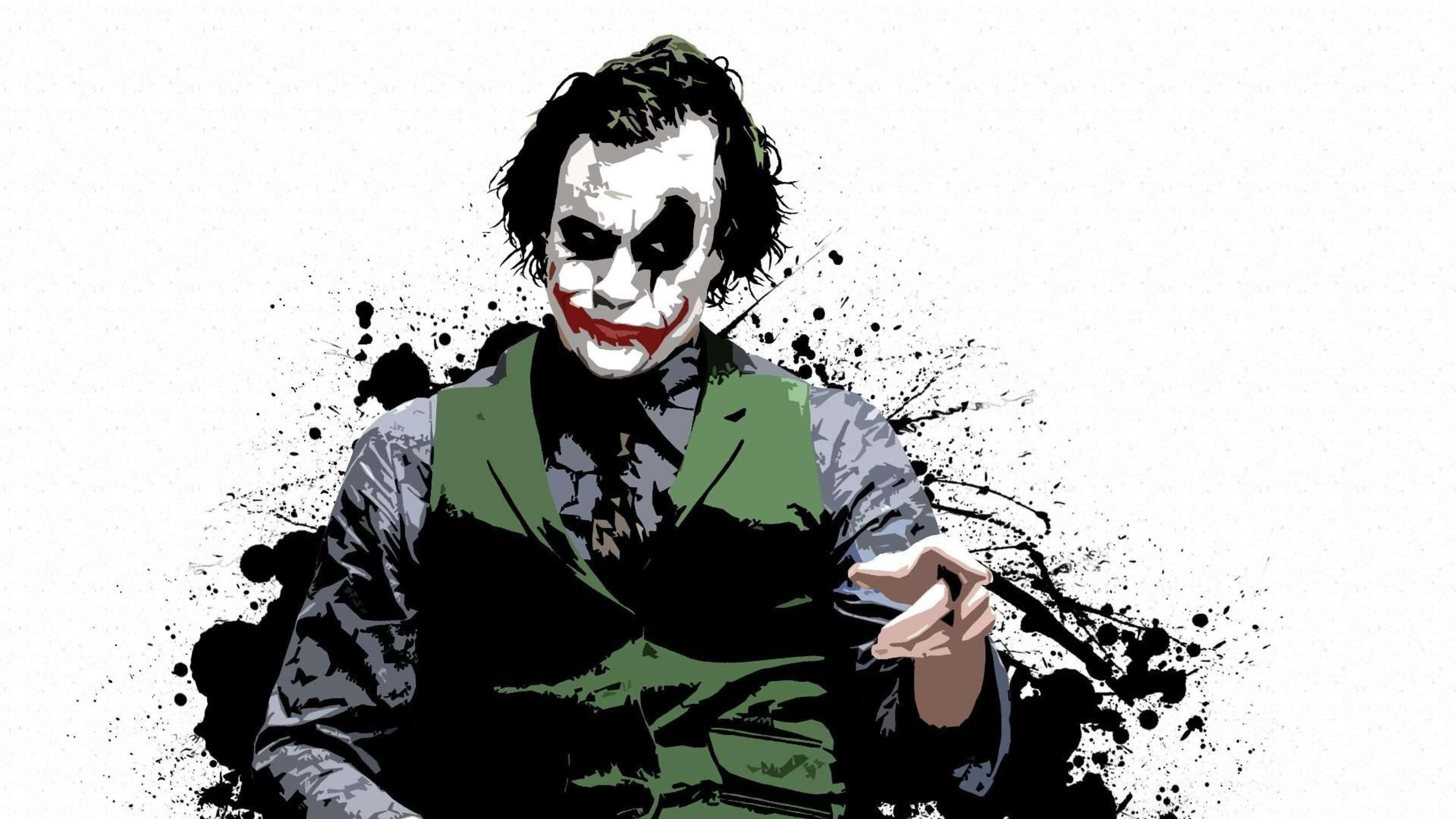 Dark Knight Joker, 4K Ultra HD, white face, 4K Desktop Wallpaper