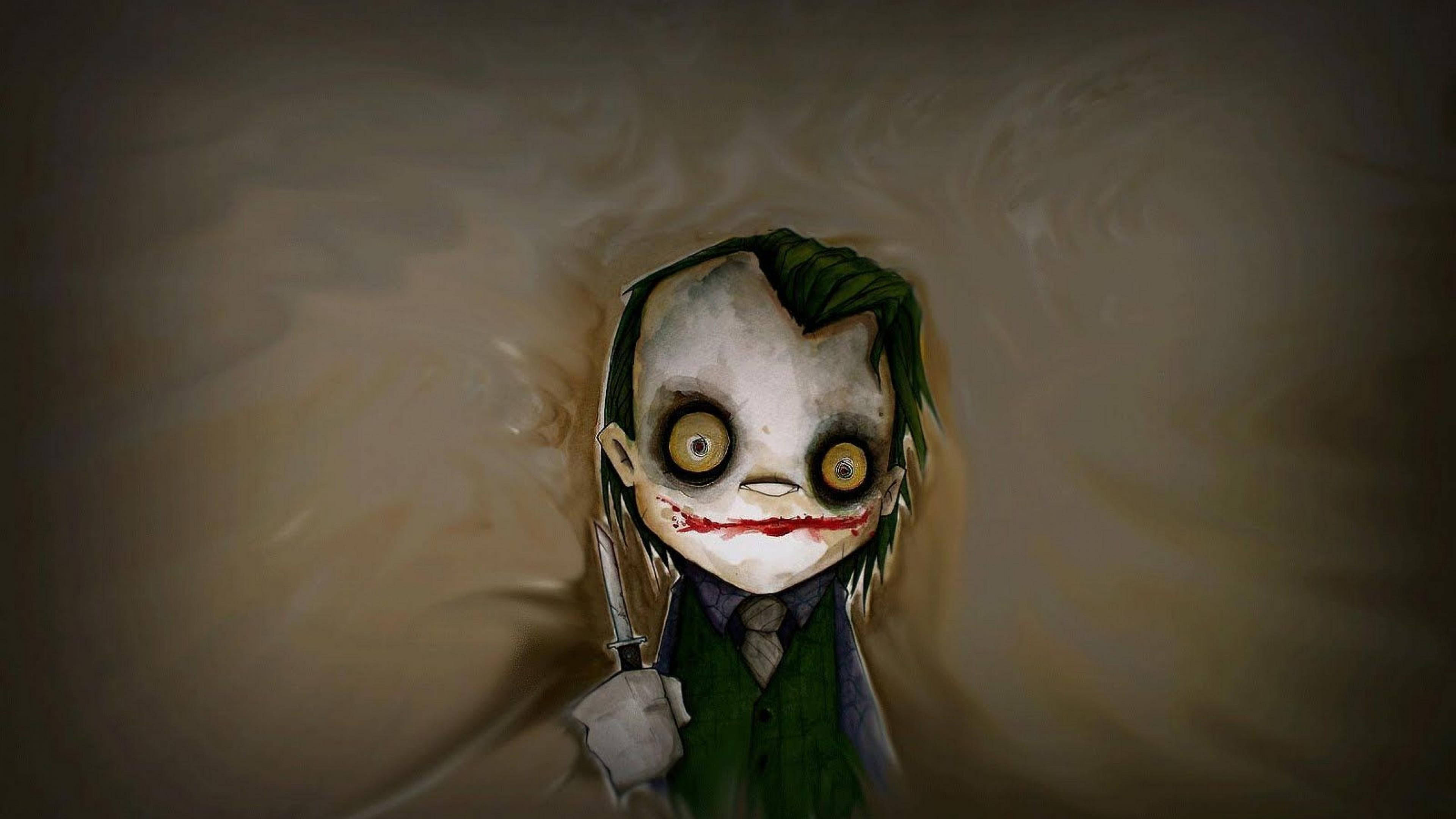 Joker, 4K Ultra HD, creepy doll art, 4K Desktop Wallpaper