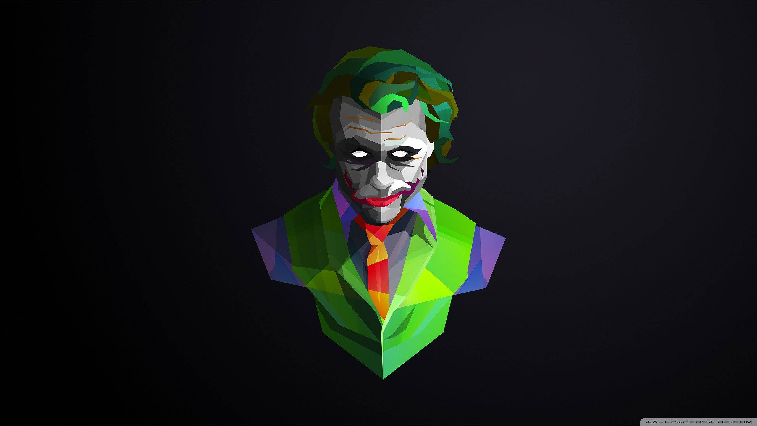 Geometric Dark Knight Joker, Joker, Dark Knight, 2K Desktop Wallpaper