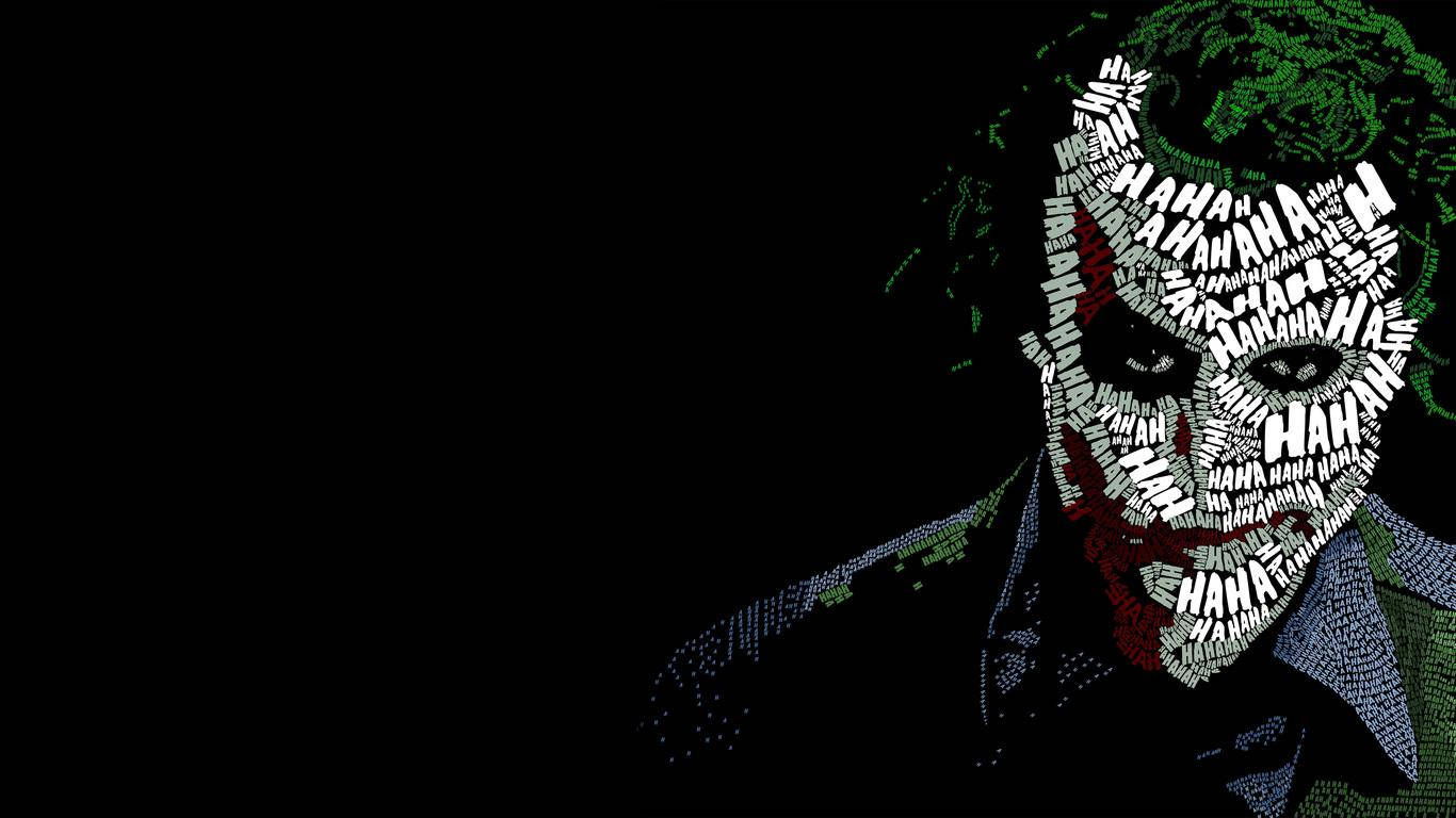 Joker, HAHAHA, black background, HD Desktop Wallpaper