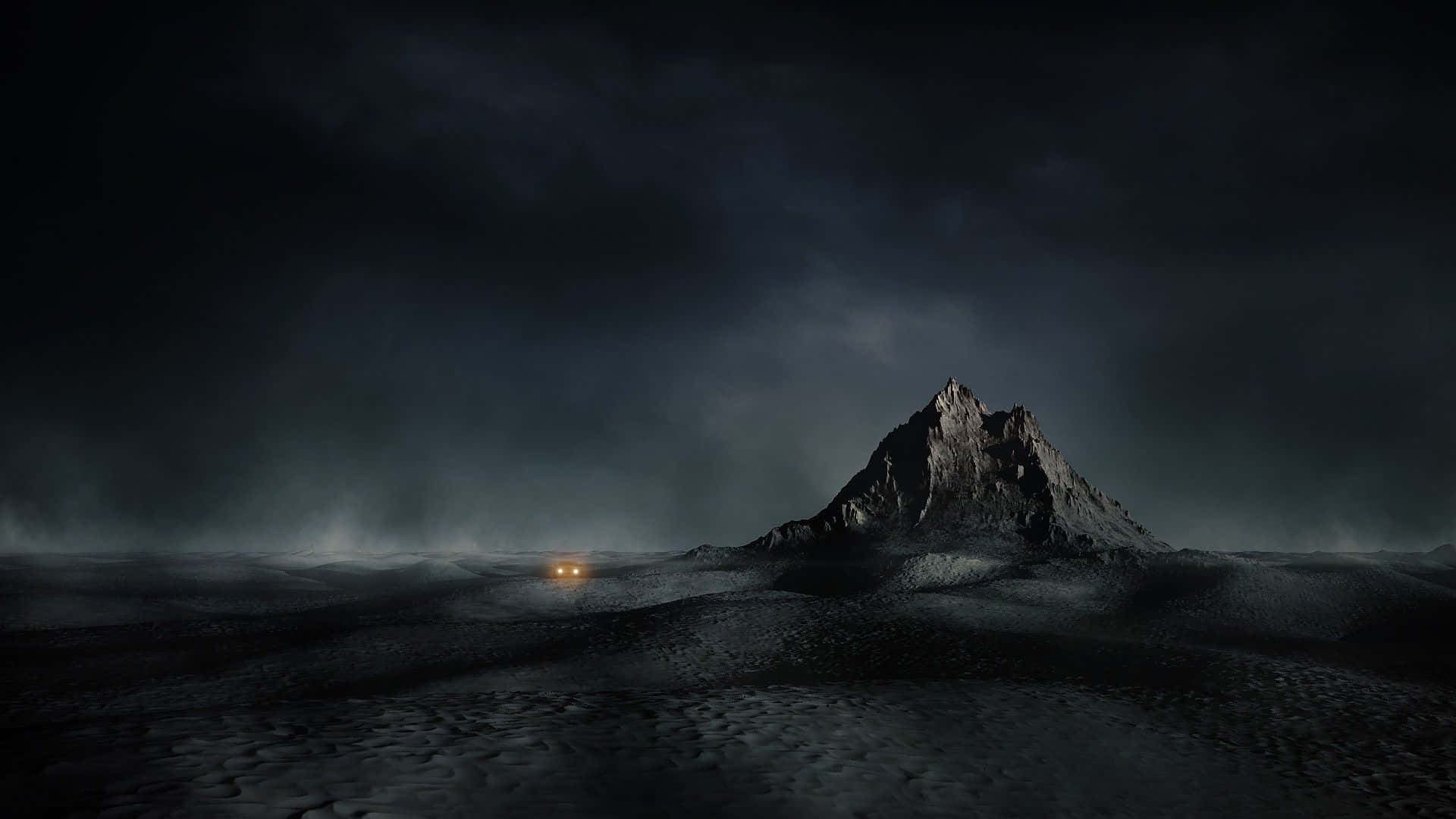 Dark Landscape, dusk, stormy night sky, Full HD Desktop Wallpaper