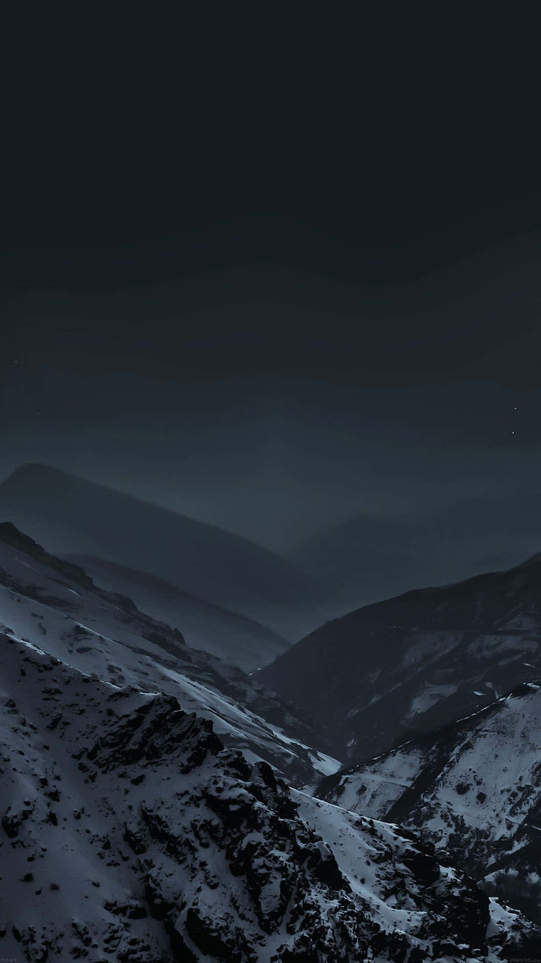 Mysterious Forest at Twilight, winter mountain valley, deep twilight, Full HD Phone Wallpaper