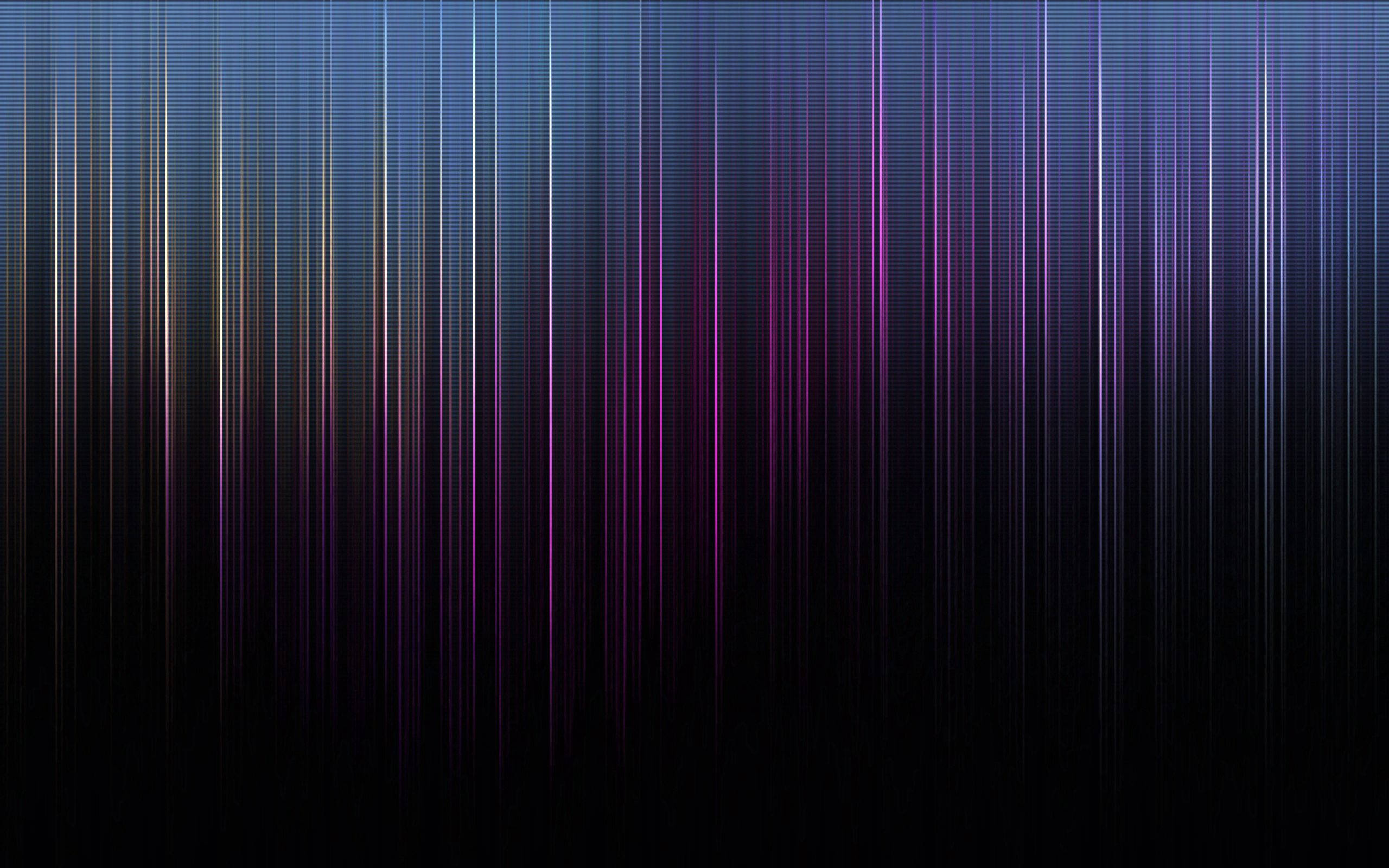 vertical neon light streaks, blue purple and gold, dark gradient background, 2K Desktop Wallpaper