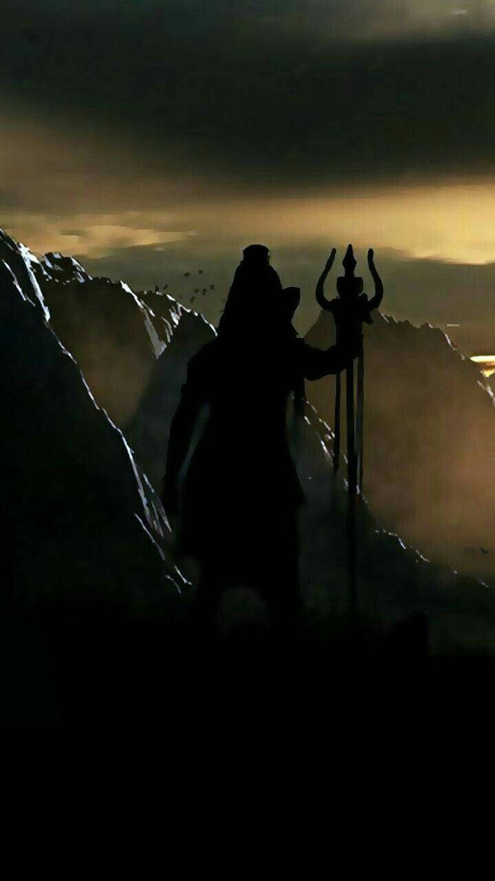 Dark Mahadev, mountain range, sunset, HD Phone Wallpaper