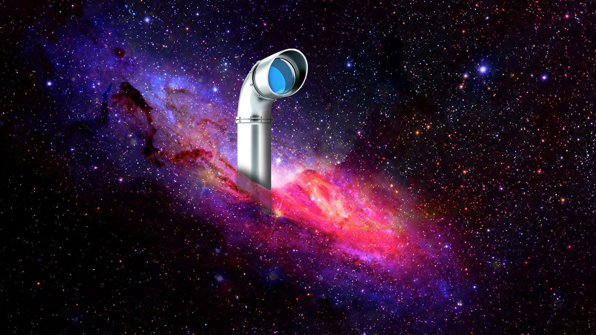 Dark matter, silver pipe, blue lens, Full HD Desktop Wallpaper