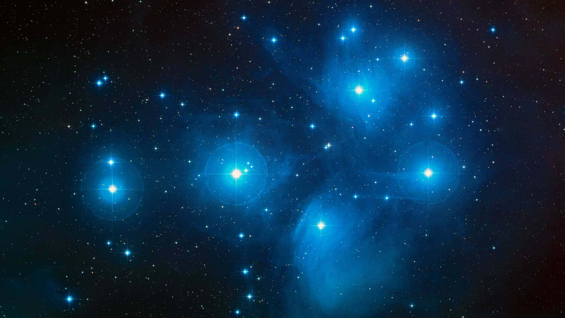 Dark Matter, star cluster, vibrant blue light, Full HD Desktop Wallpaper