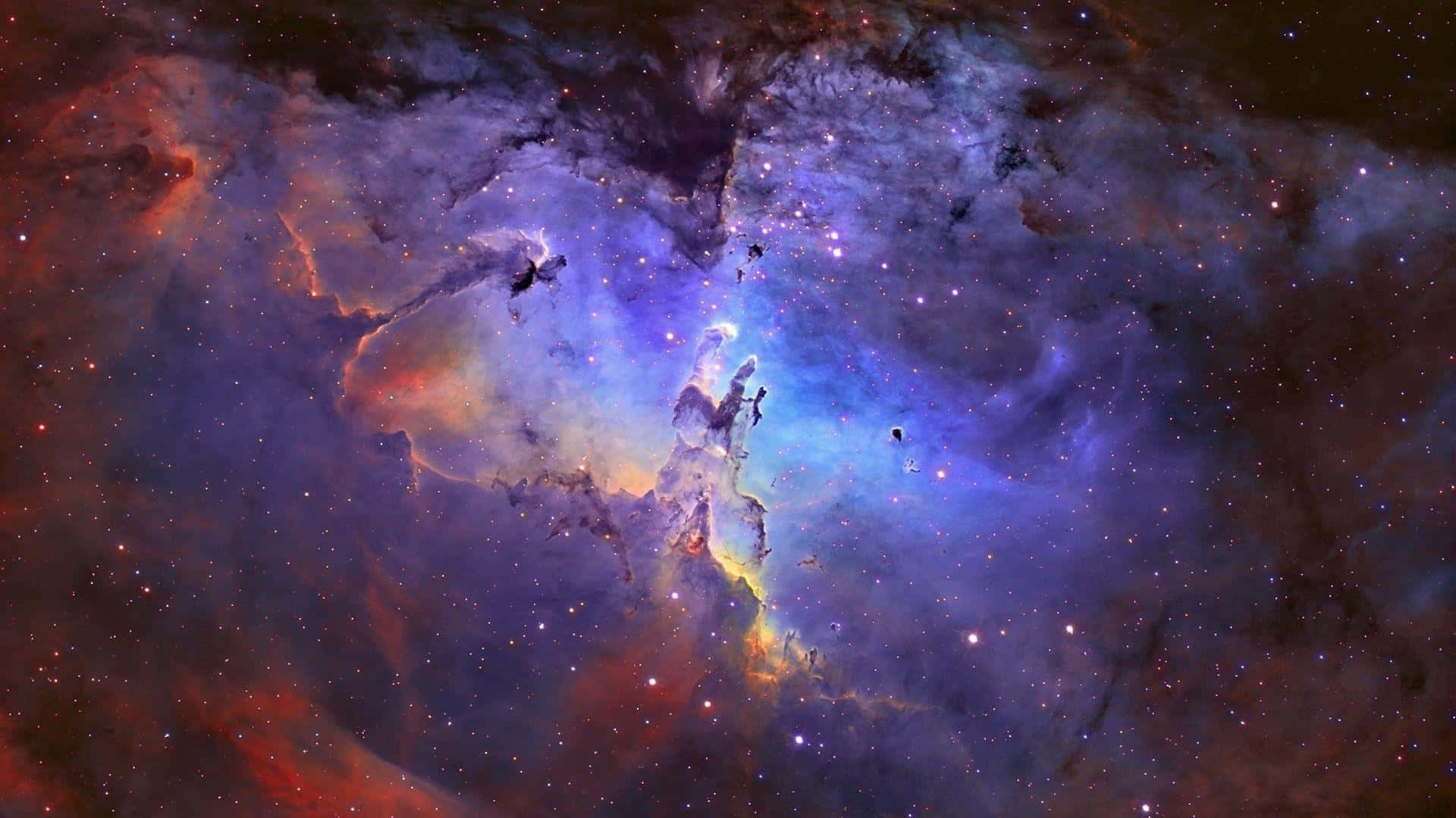 Dark Matter, cosmic nebula, vibrant blues, Full HD Desktop Wallpaper