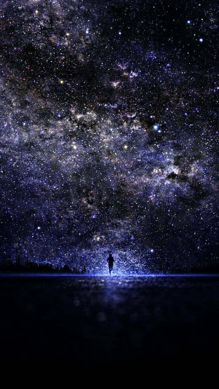 Dark Galaxy, cosmic purple, blue hues, HD Phone Wallpaper