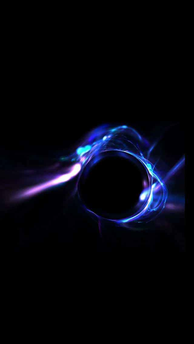 dark energy, glowing blue and purple energy vortex, dark circular void, SD Phone Wallpaper