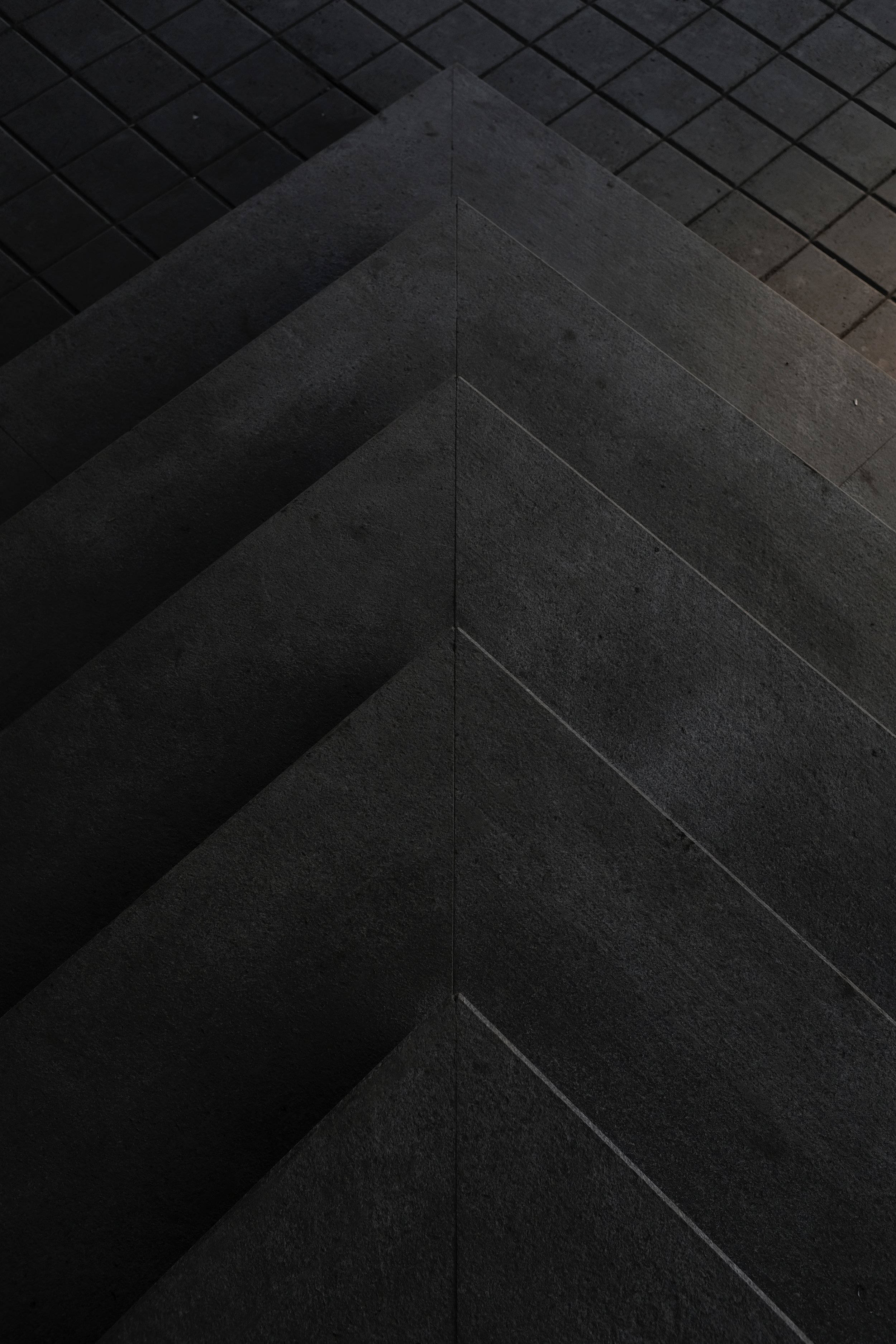 geometric triangle, cement, dark mode, 2K Phone Wallpaper