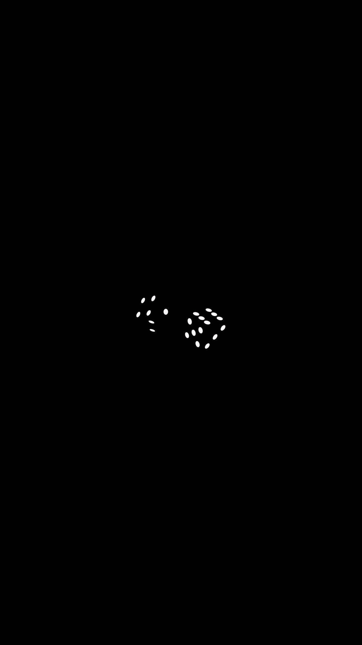 minimalist, two black dice, solid black background, Full HD Phone Wallpaper