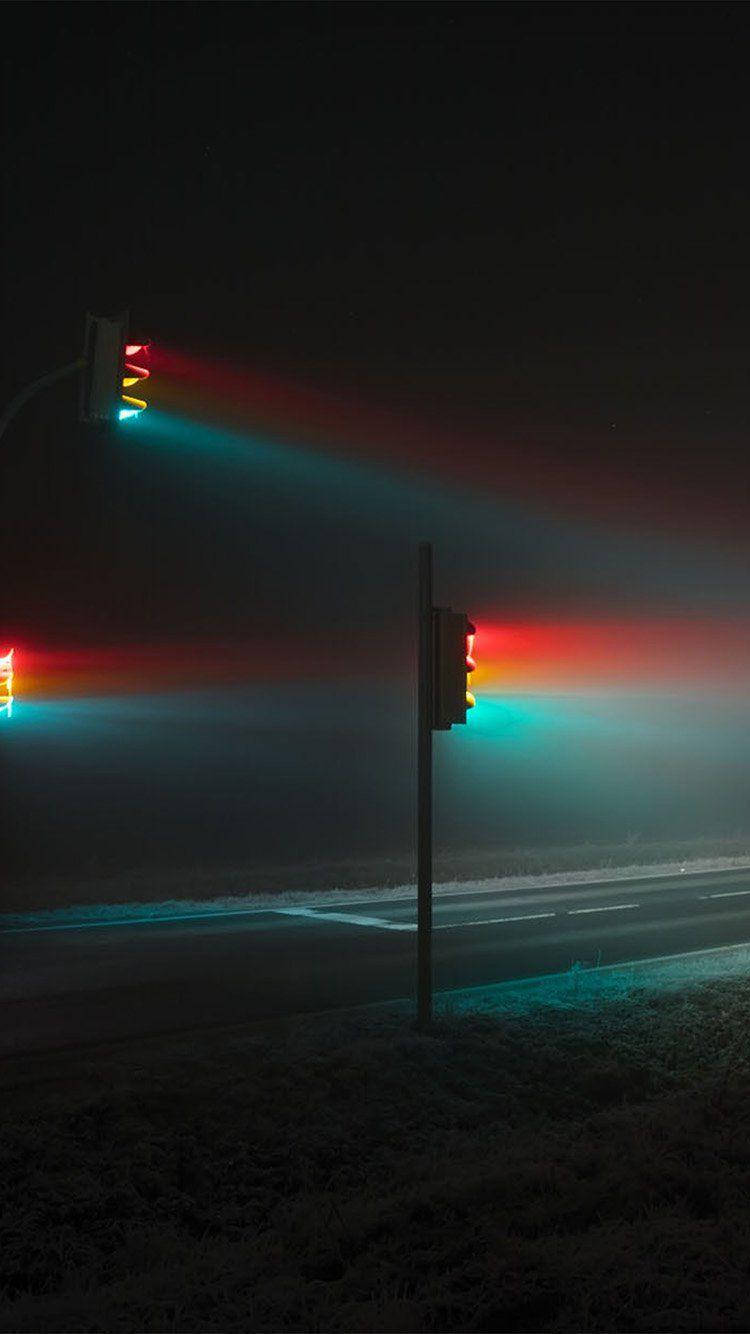 Nighttime, traffic lights, red yellow and green, HD Phone Wallpaper