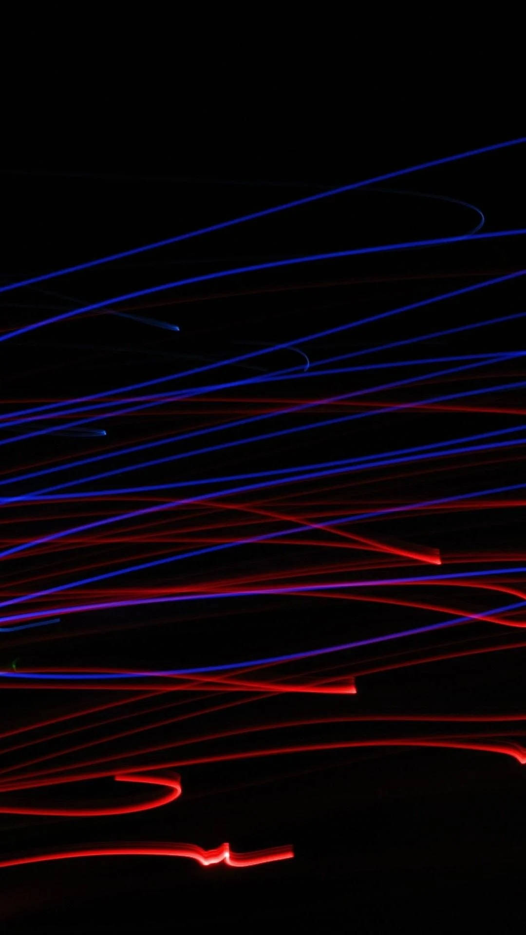 Dark Mode, red and blue light, pitch black canvas, Full HD Phone Wallpaper