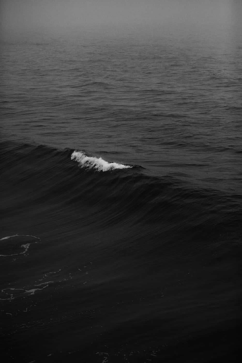 Dark Moody, ocean wave, monochrome, HD Phone Wallpaper