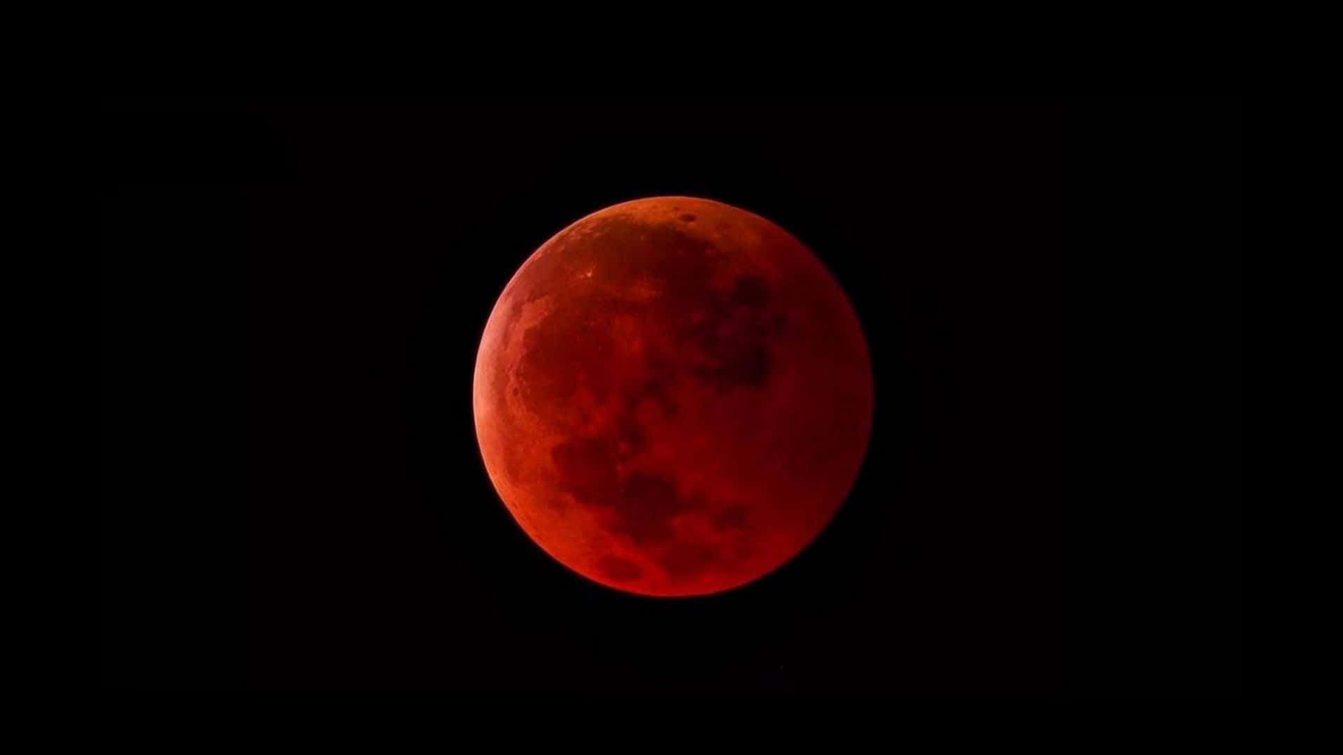 Dark Moon, blood red moon, pitch black sky, Full HD Desktop Wallpaper
