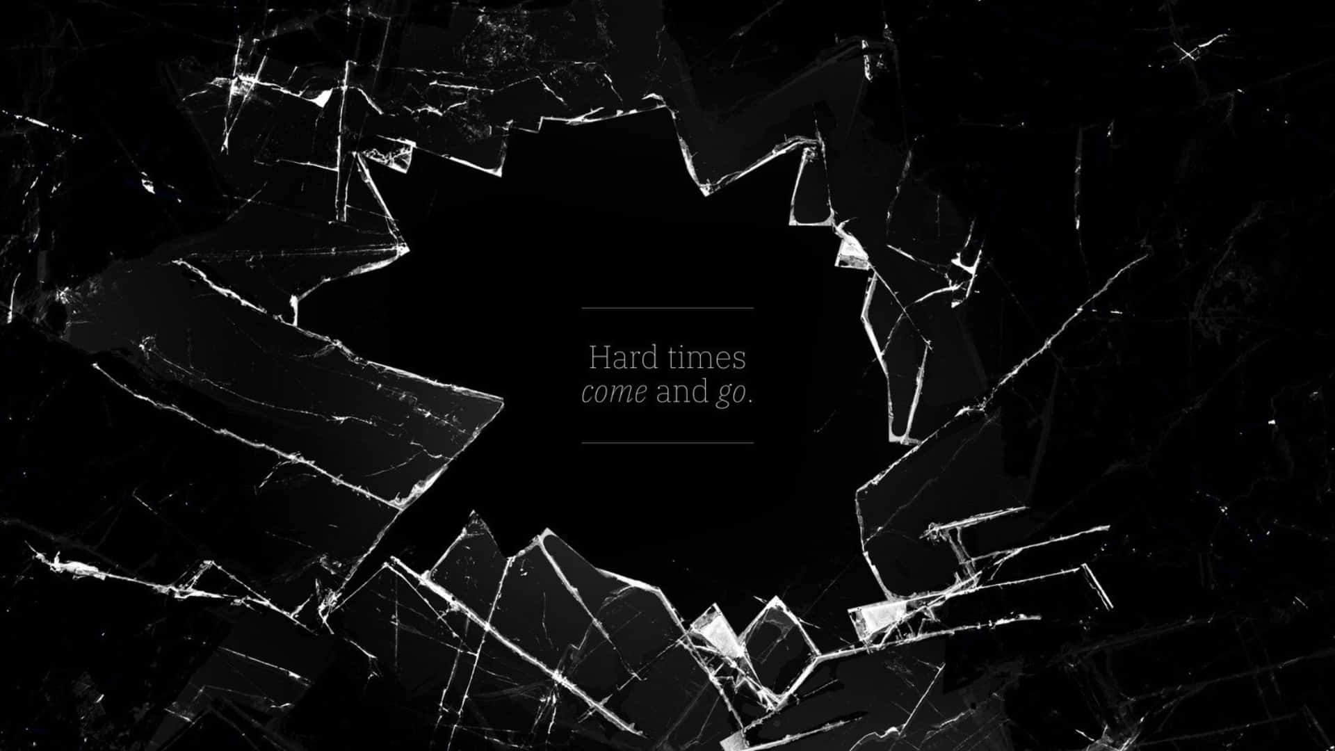 Broken Glass Hard Times, shattered glass fragments, dark void, Full HD Desktop Wallpaper