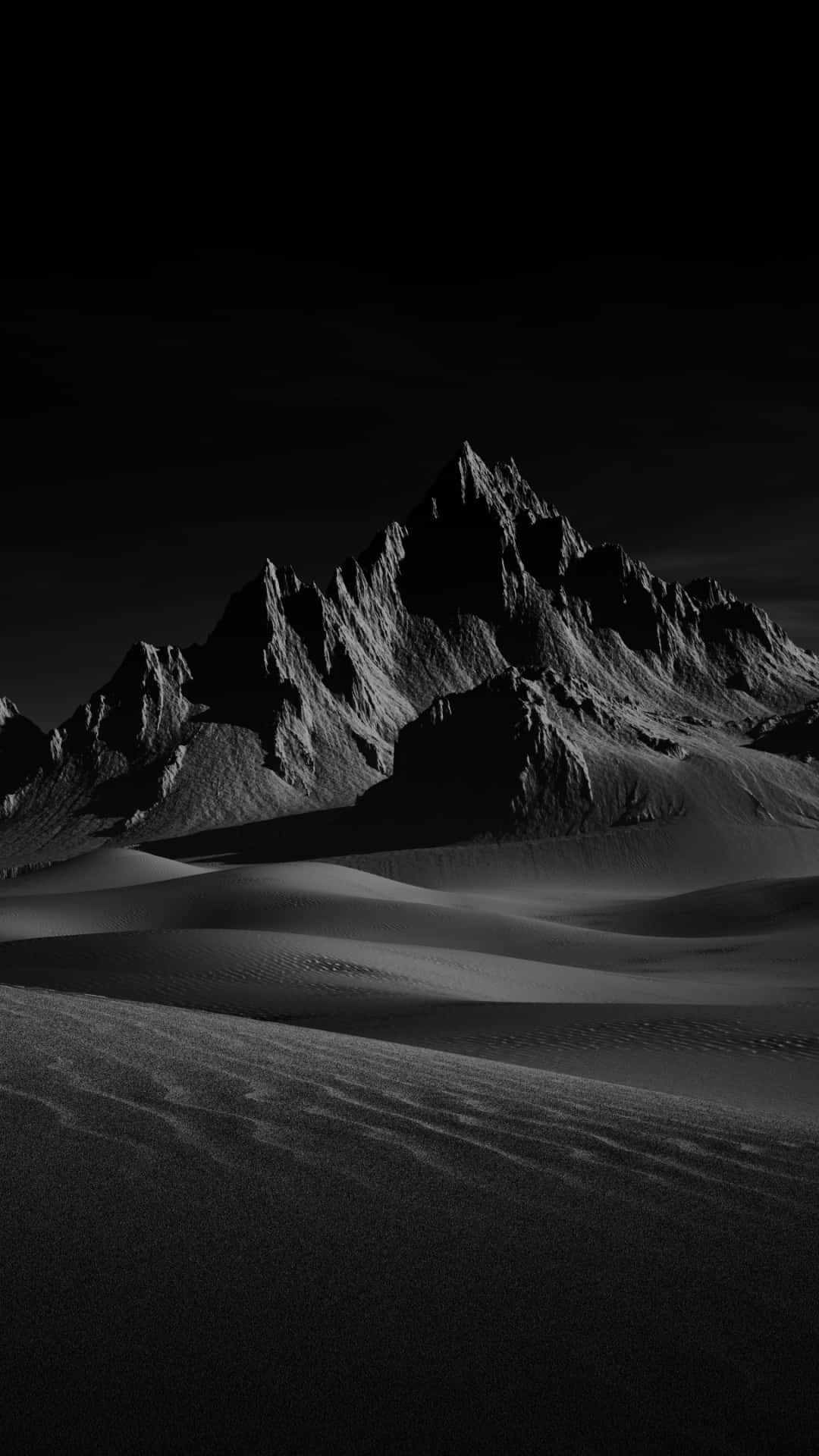 majestic mountain peaks, black and white, desert dunes, Full HD Phone Wallpaper